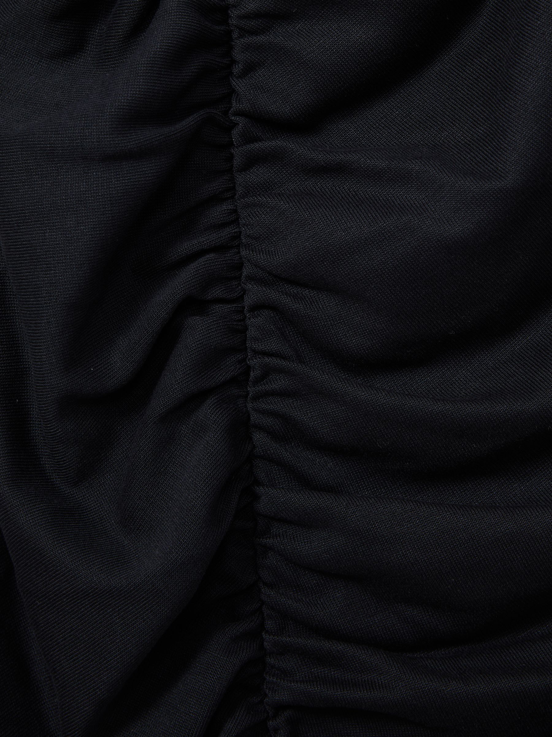 Allie Charcoal Ruched Jersey Mini Dress