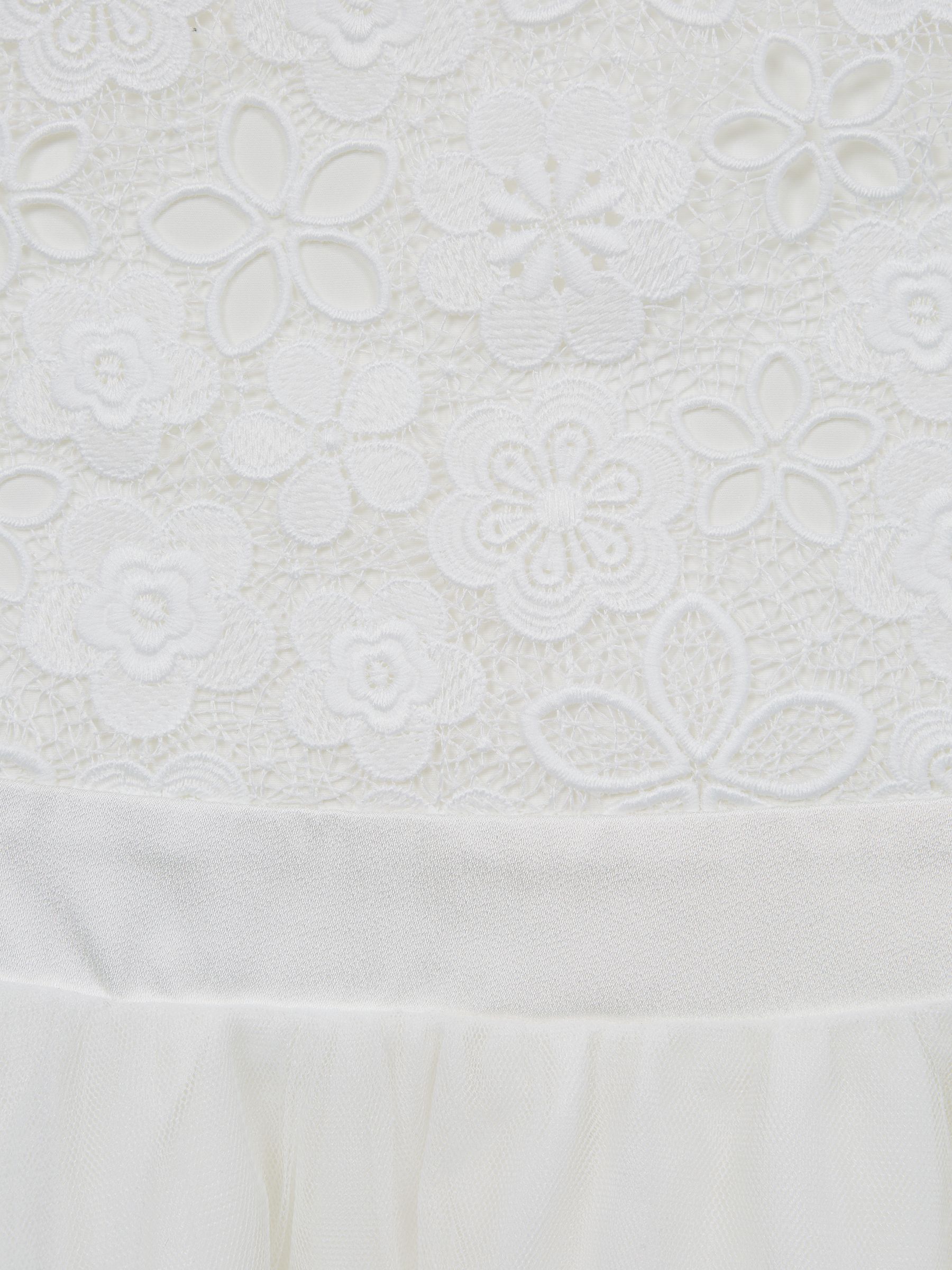 Senior Lace Tulle Occasion Dress in Ivory