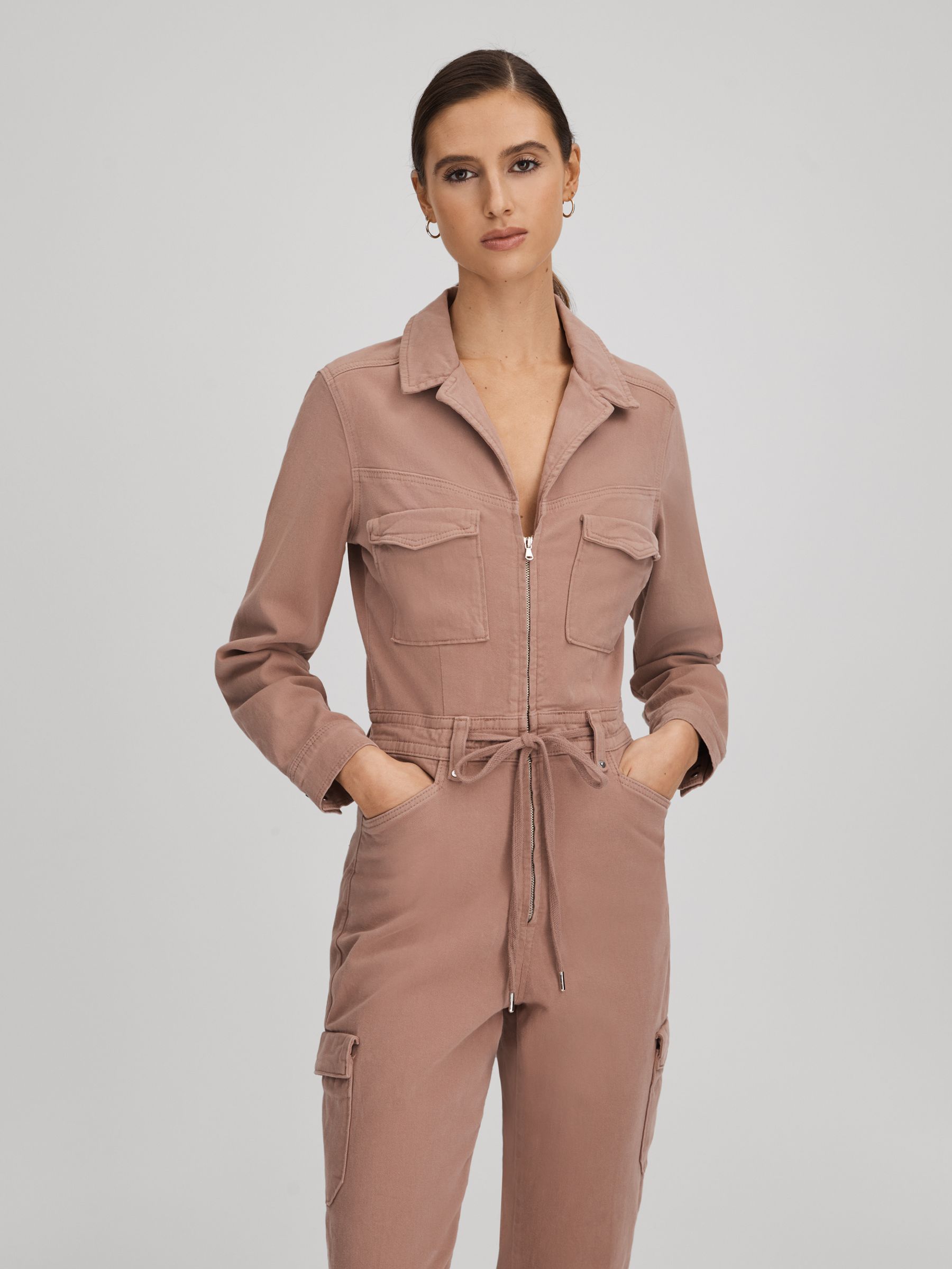 Paige Denim Jumpsuit in Mauve