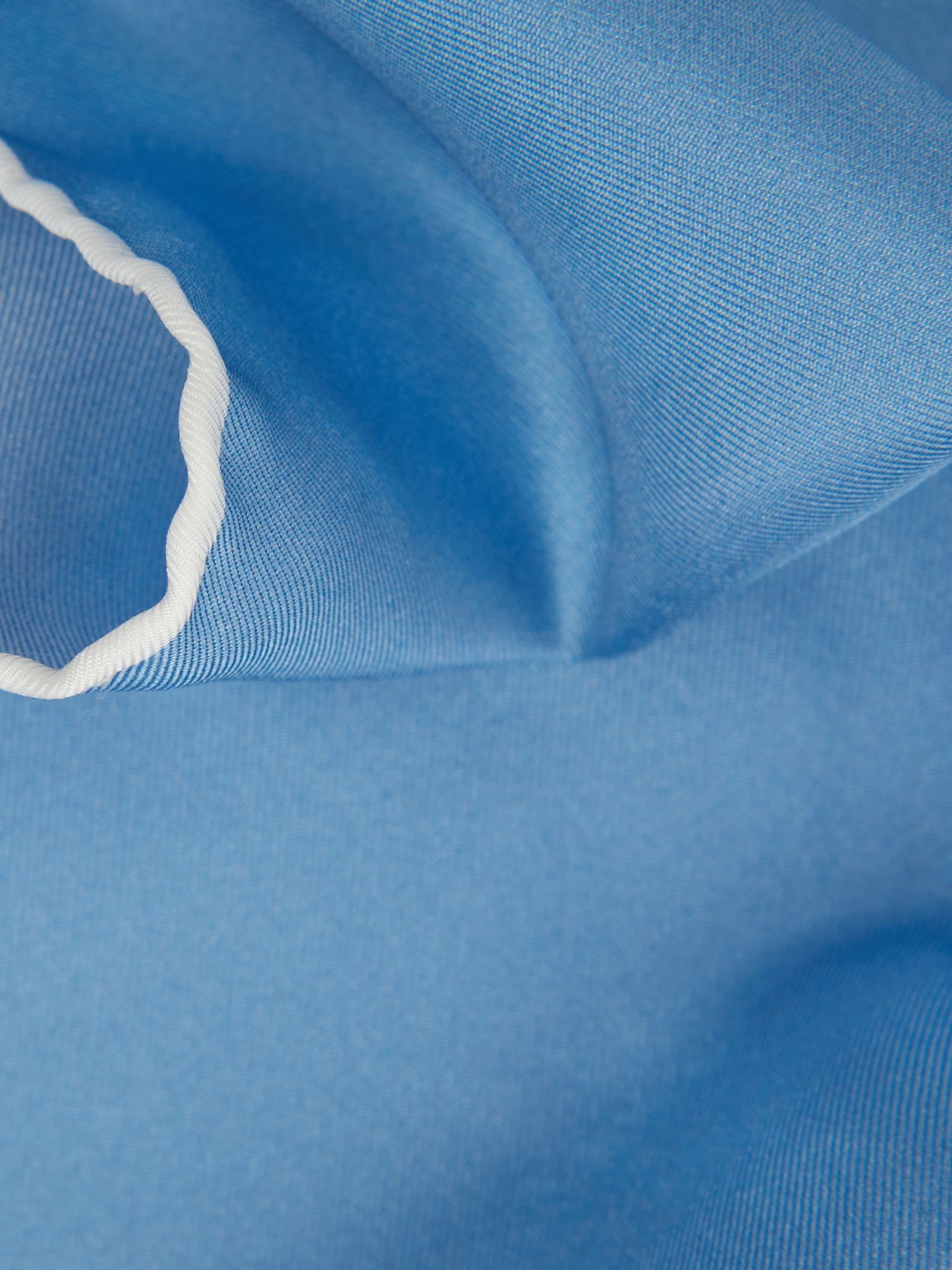 Plain Silk Pocket Square in Soft Blue