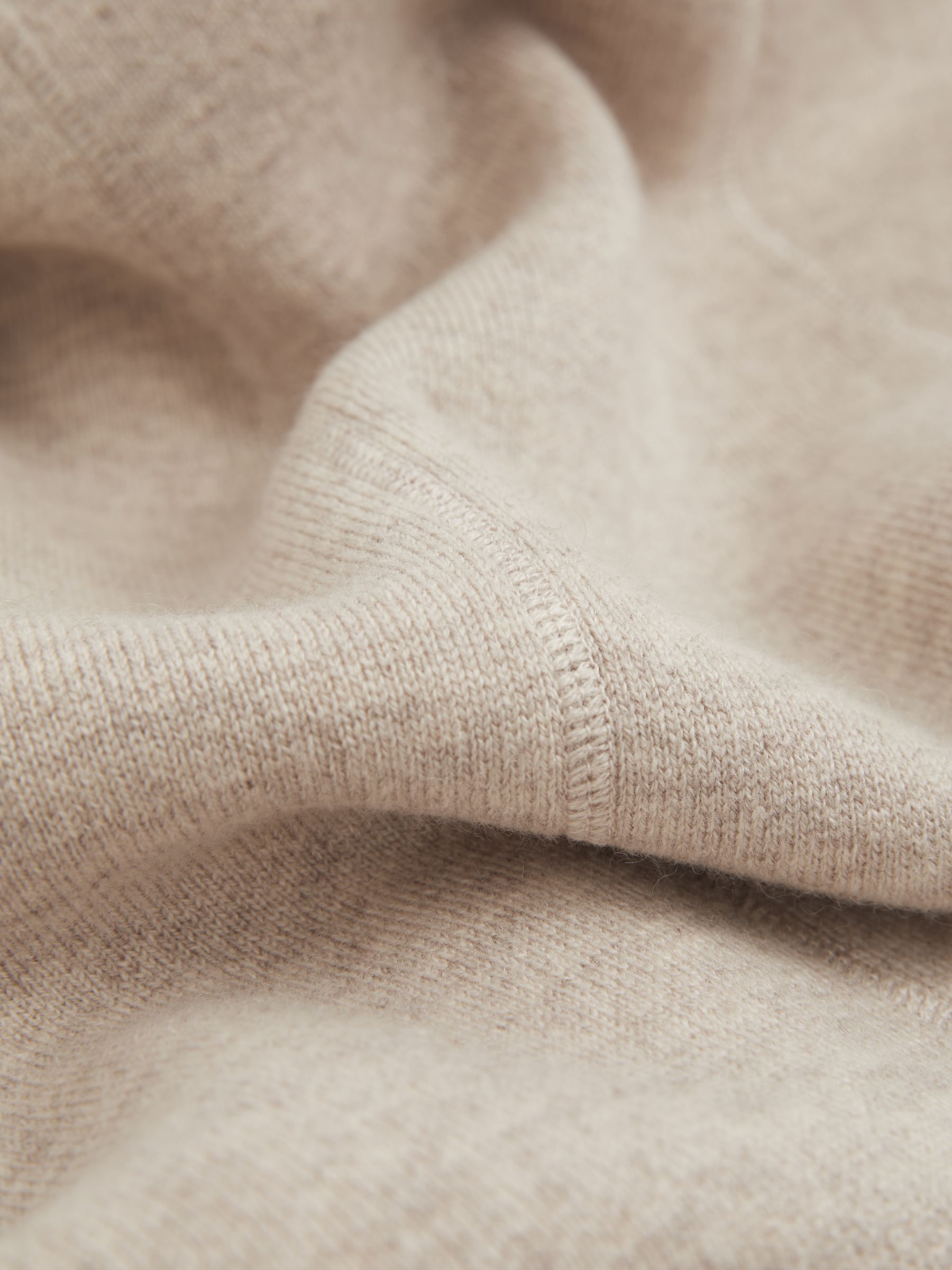 Knitted Mélange Midi Dress With Cashmere in Neutral