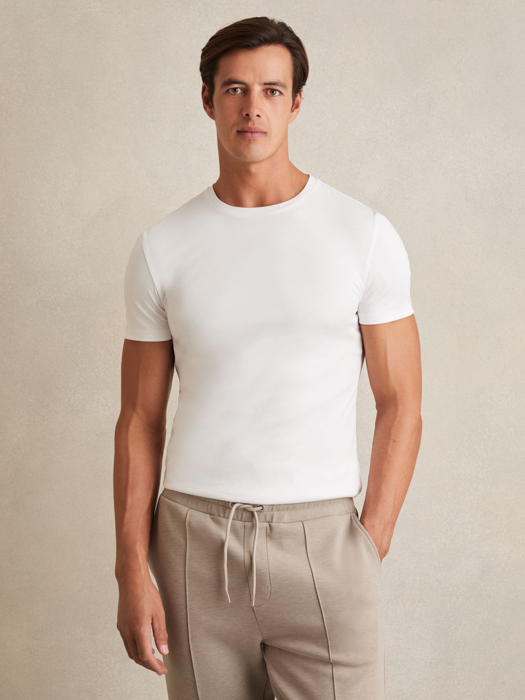 Cotton Sports-Fit T-Shirt in White