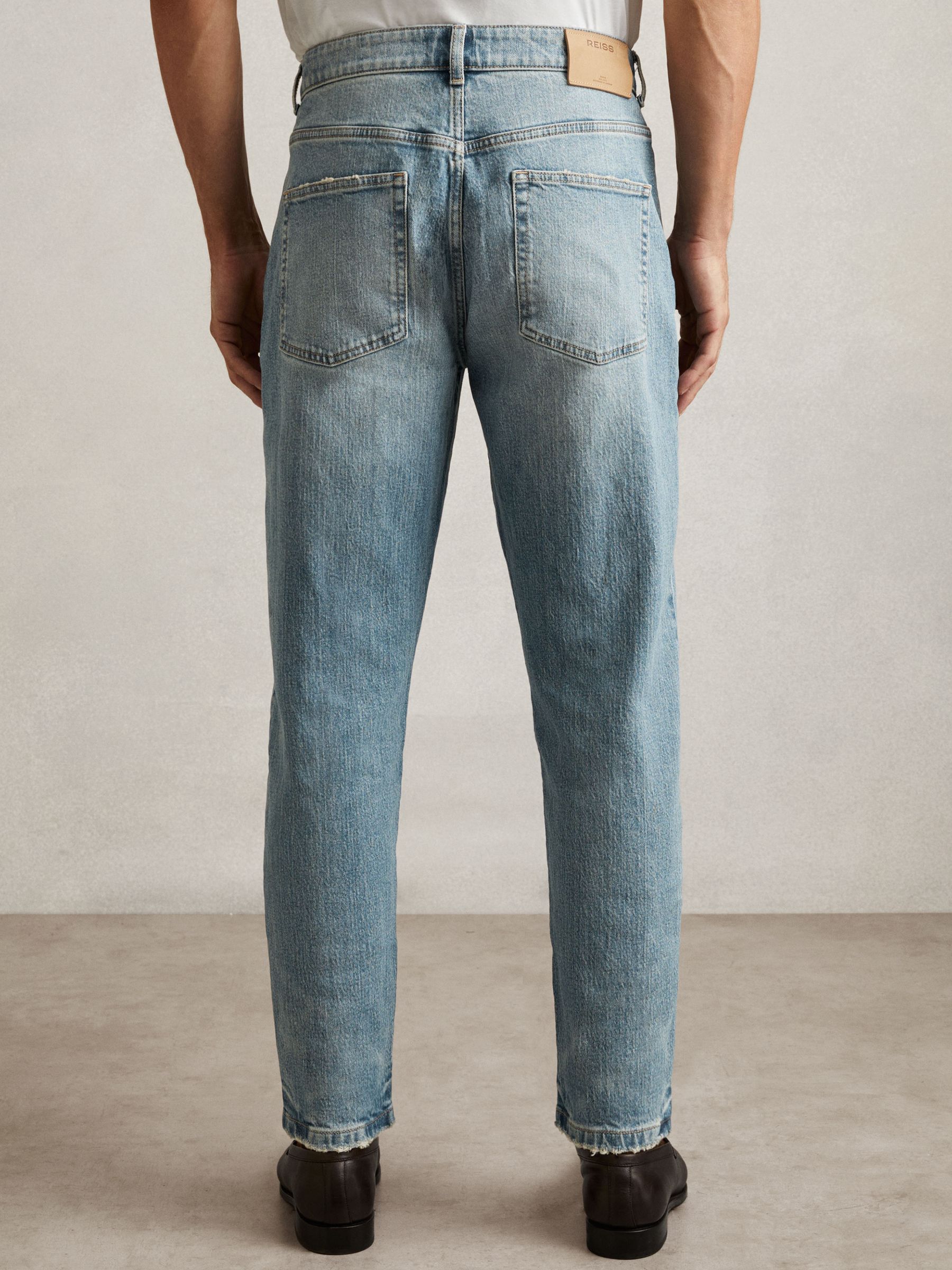 Relaxed-Fit Cropped Jeans in Light Blue Wash