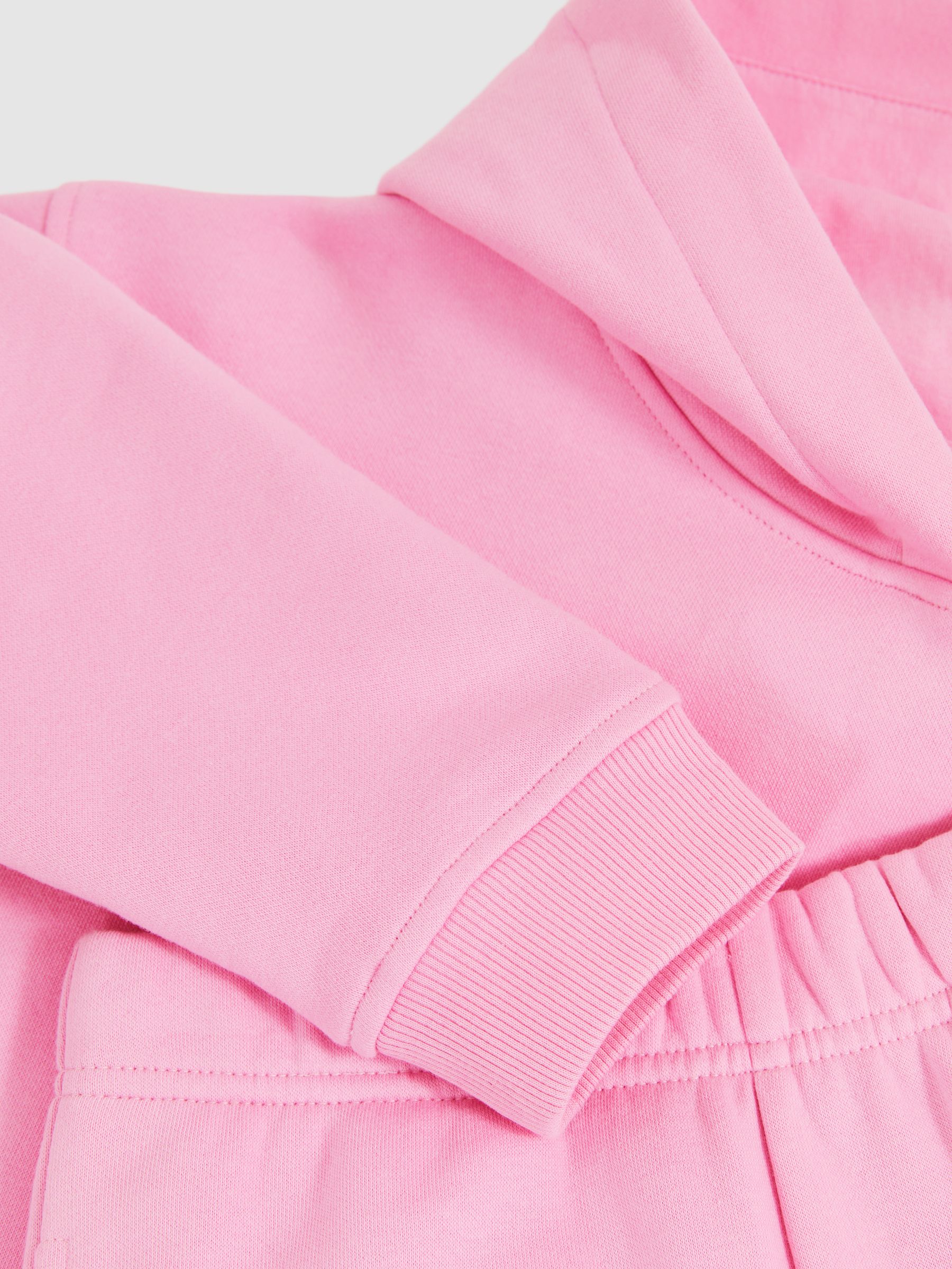 4-9 yrs Cotton-Blend Hoodie And Joggers Set in Bright Pink