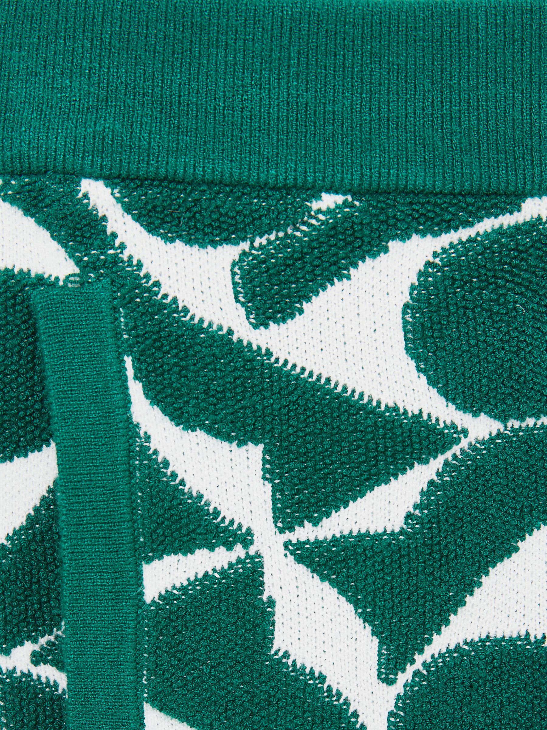 3-9 yrs Abstract-Pattern Towelling Shorts in Green/White