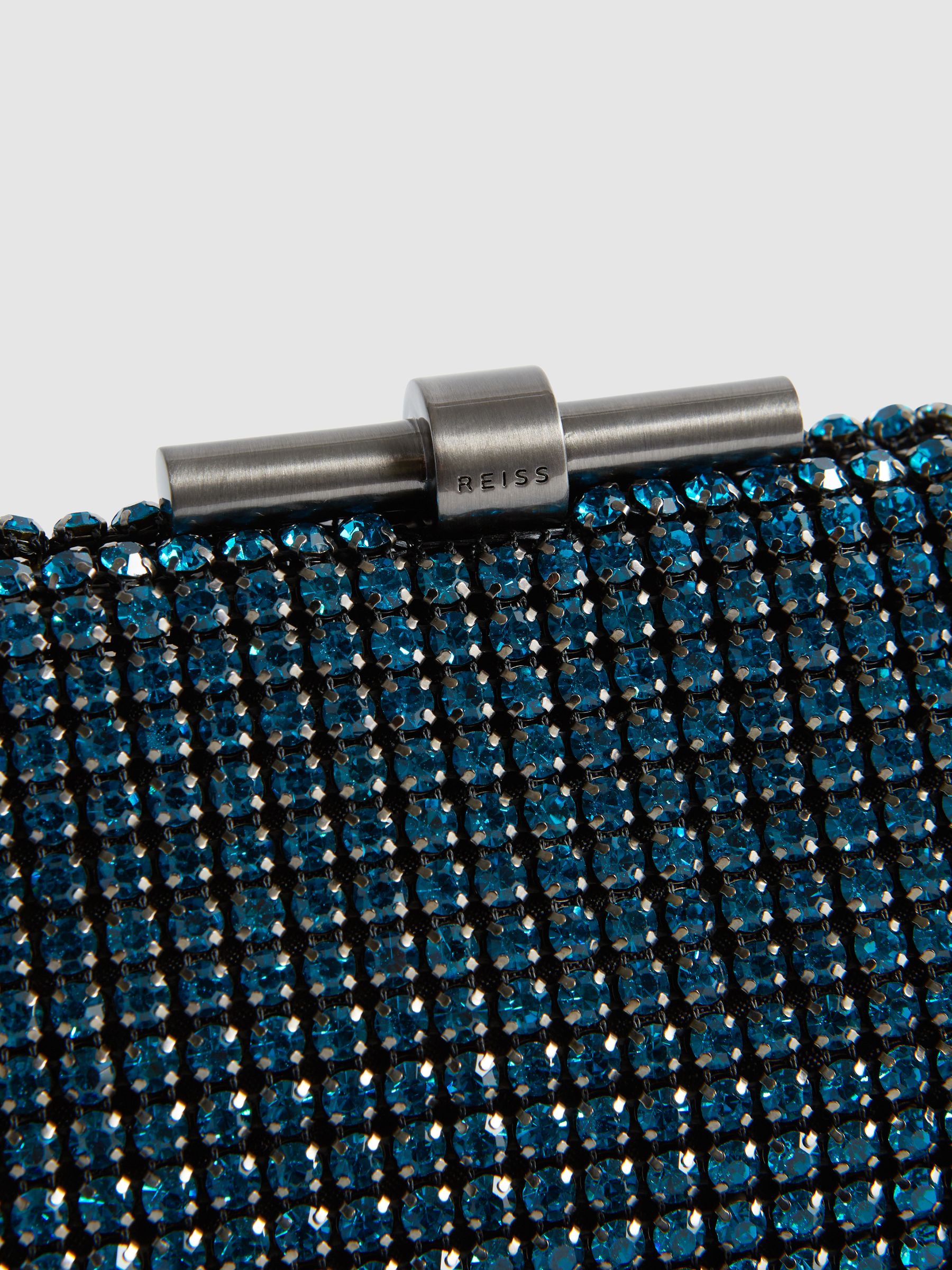 Embellished Clutch Bag in Teal