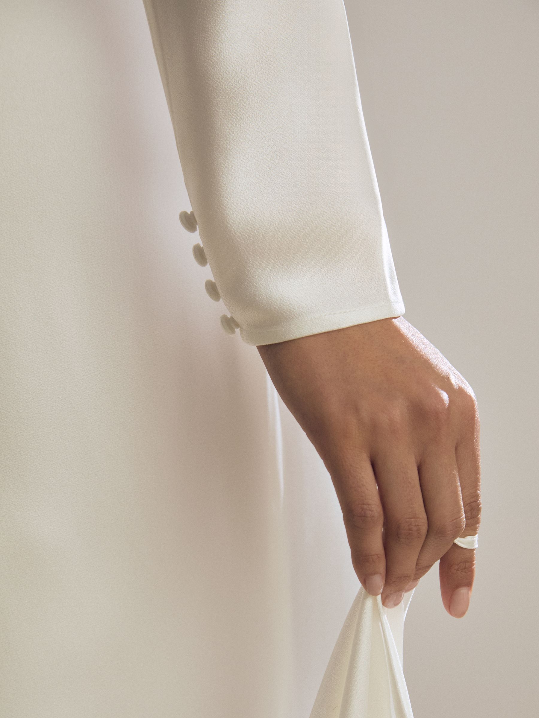 Atelier Duchess Satin Bridal Maxi Dress in White