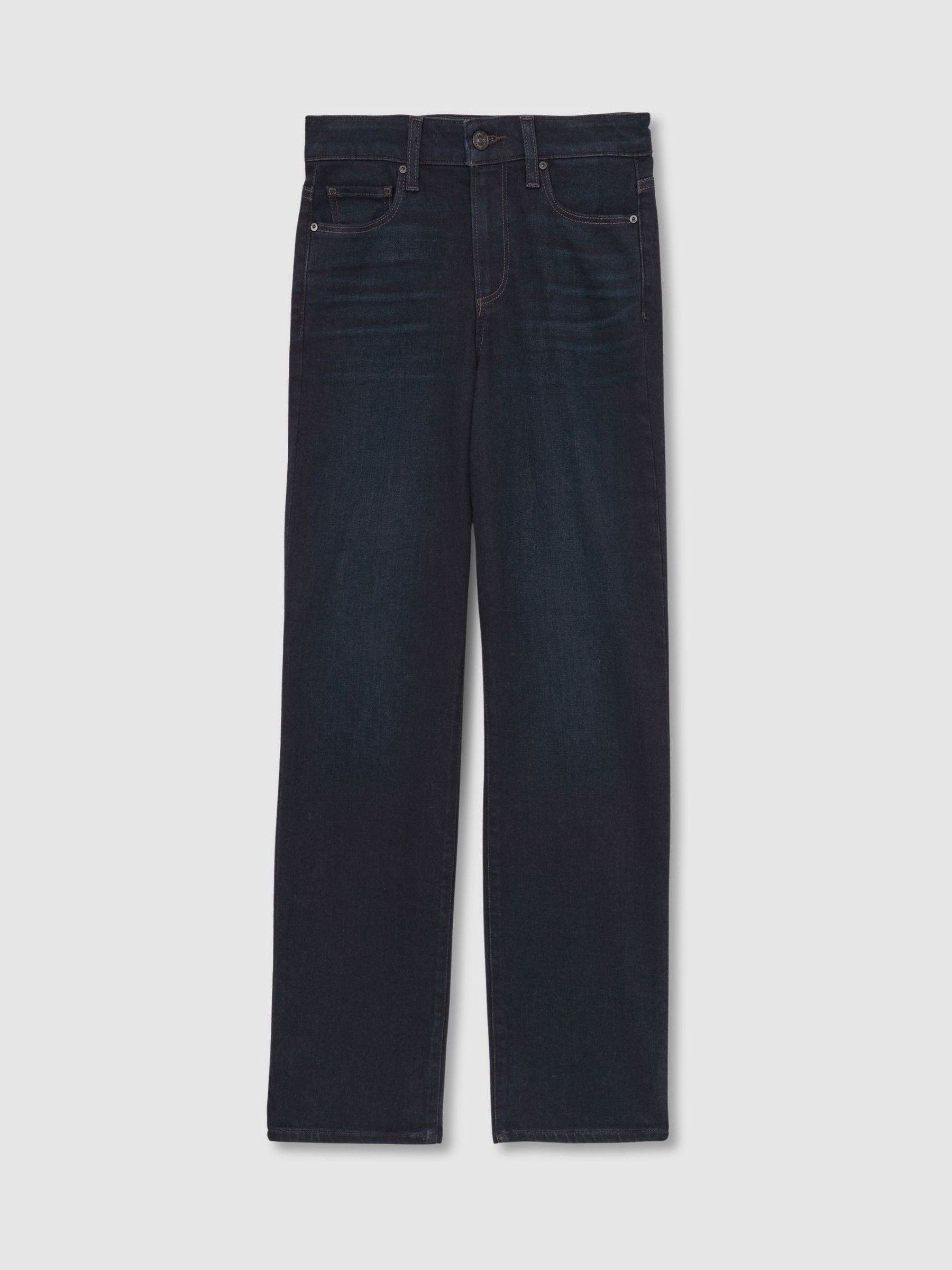 Paige High Rise Straight Leg Jeans in Duchess Blue