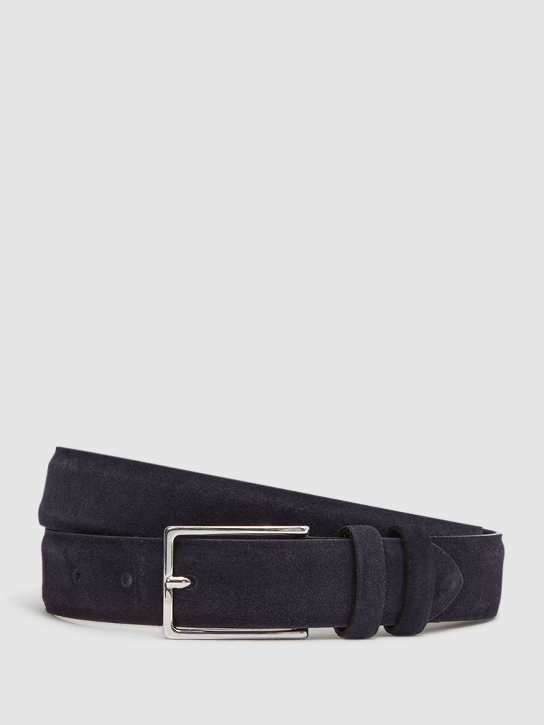 Suede Belt in Navy