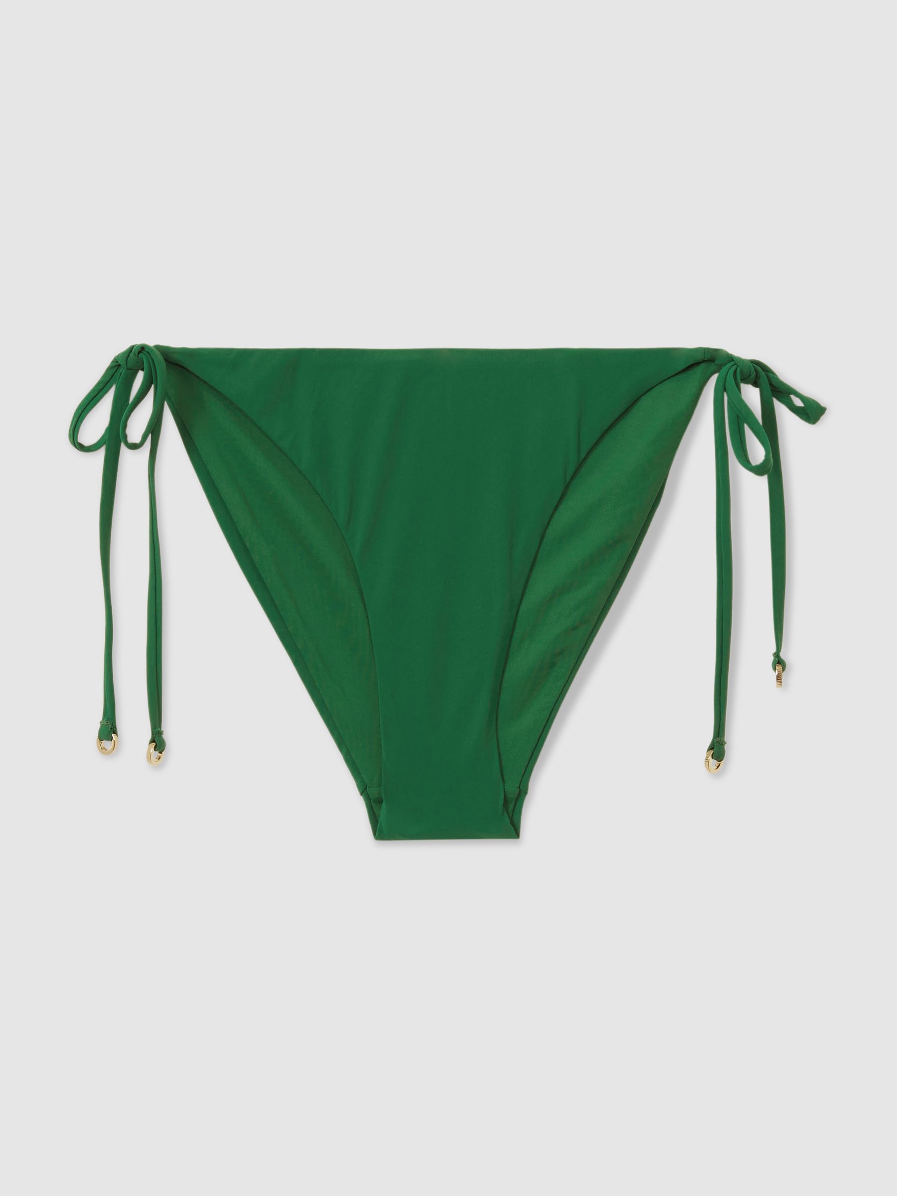 Side Tie Bikini Bottoms in Hunting Green