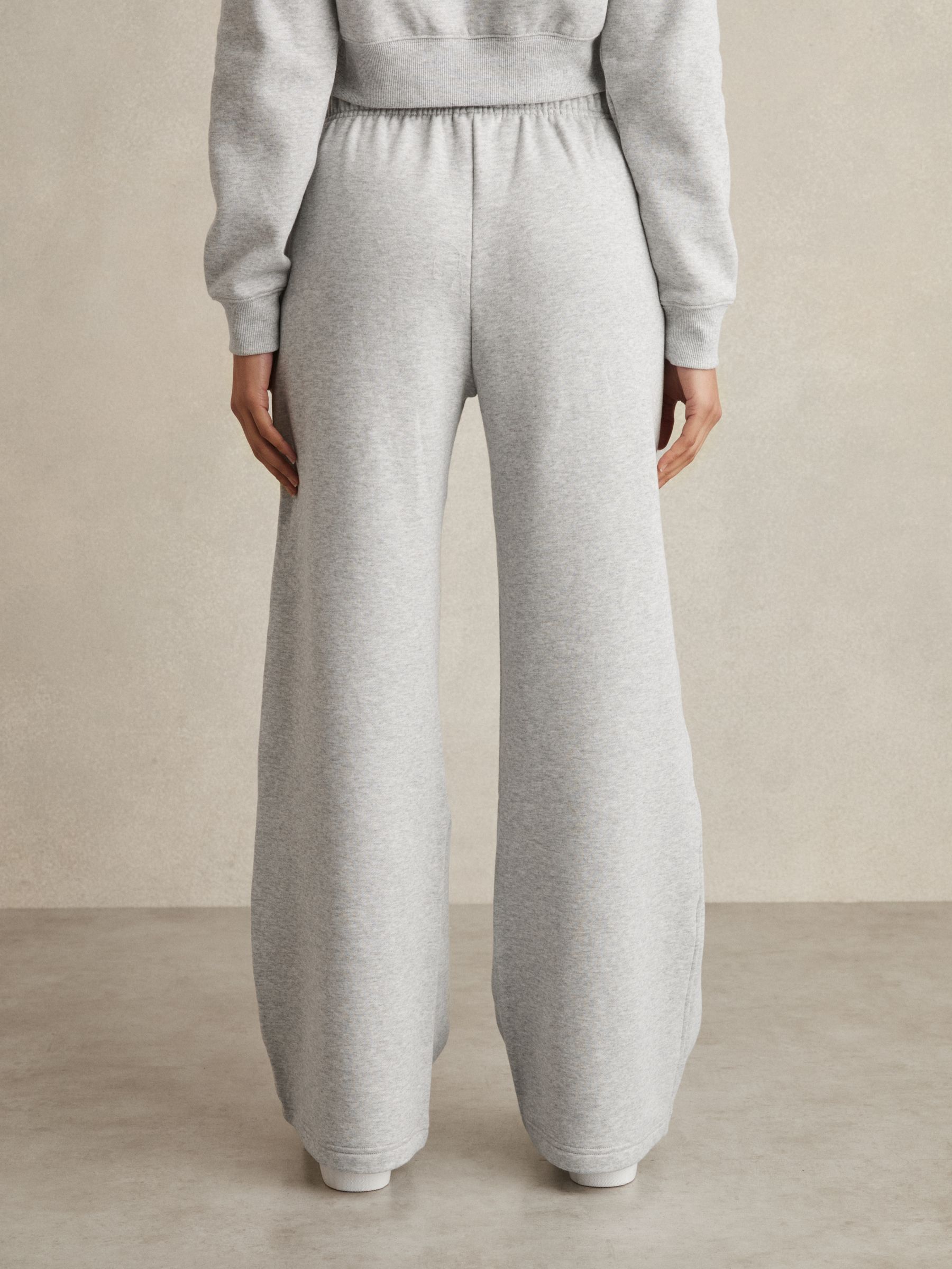 Good American Wide-Leg Joggers in Heather Grey