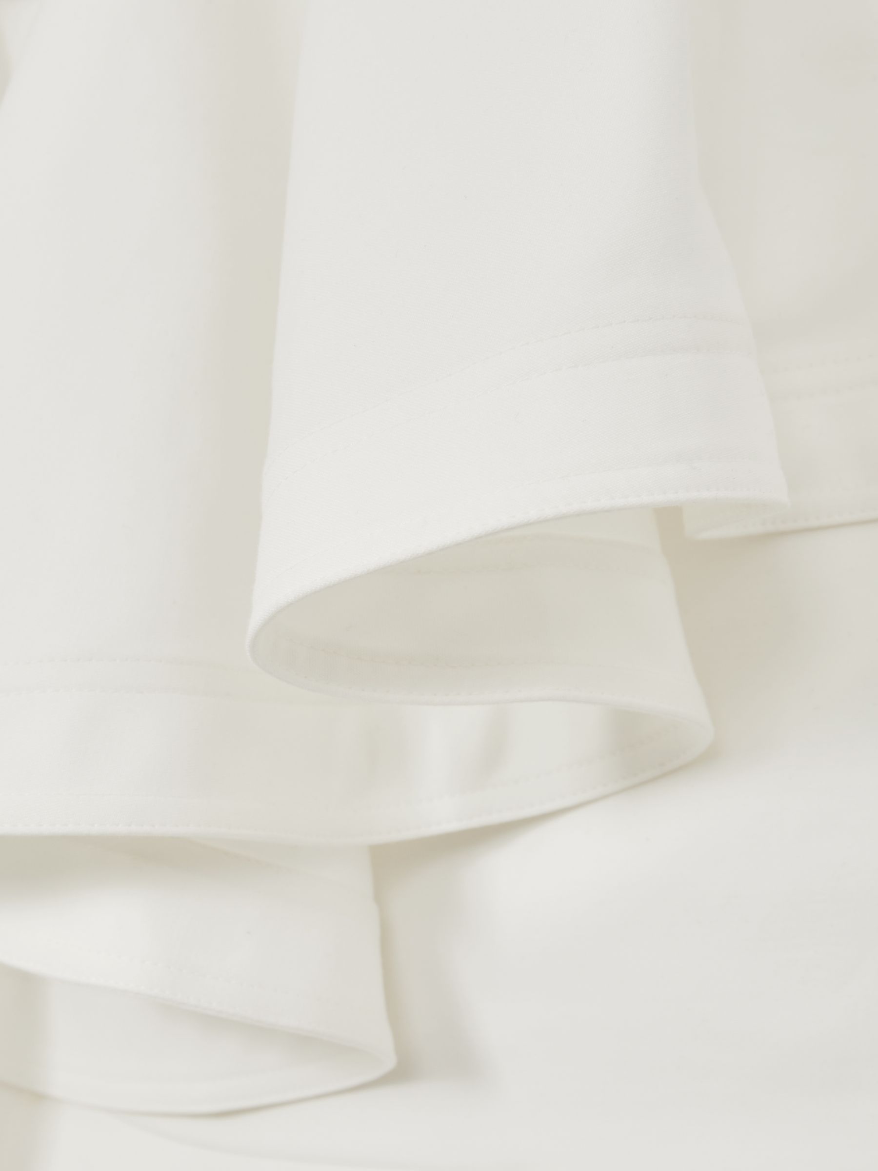 Cotton Tiered Ruffle Mini Dress in Ivory