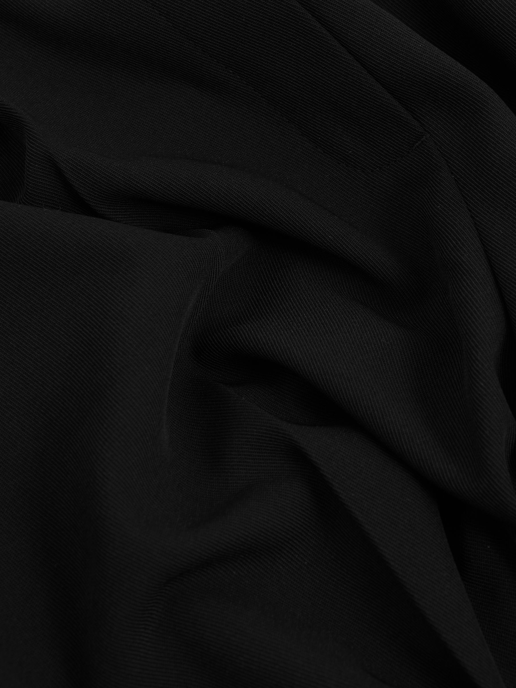 Front Pleat Tapered Trousers in Black