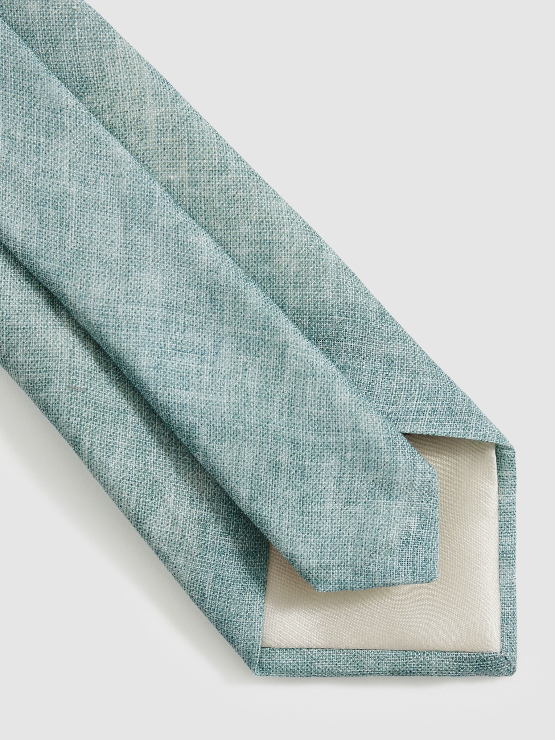 Linen Textured Tie in Soft Sage