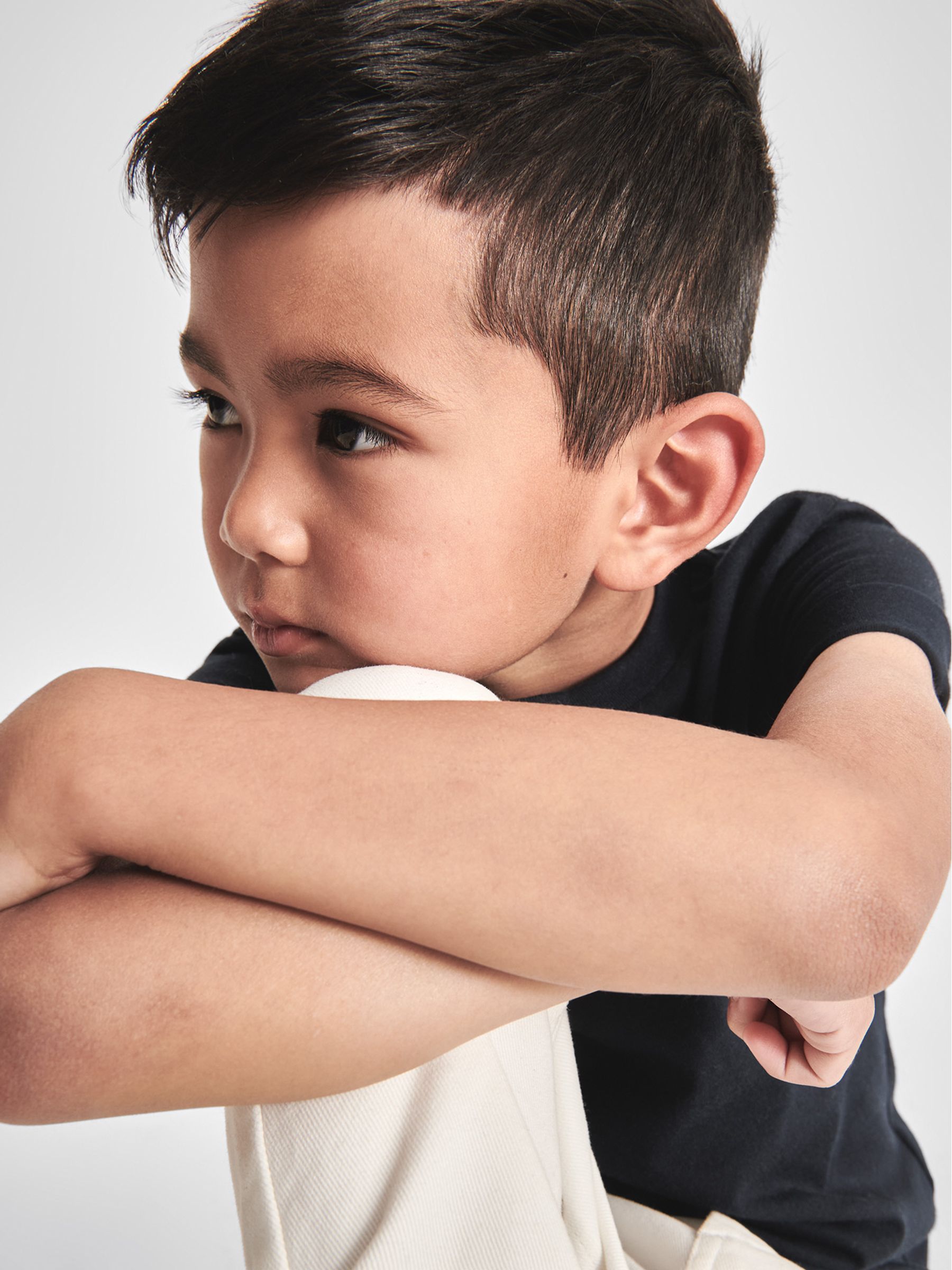 4-9 yrs Crew Neck T-Shirt in Navy