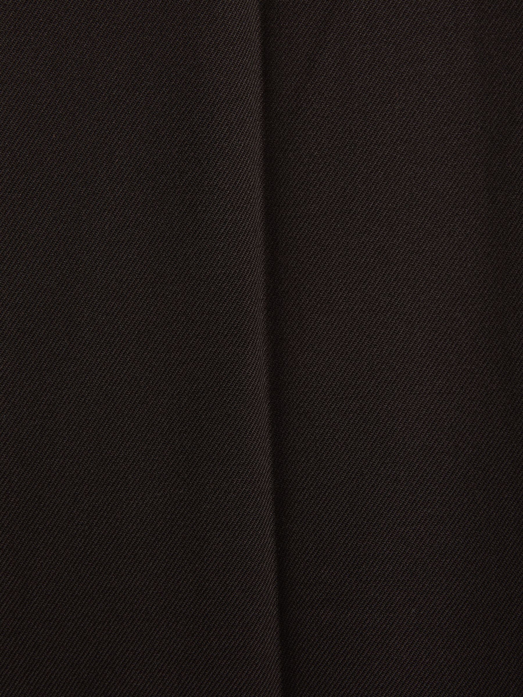 Evelyn Chocolate Wool Blend Wide Leg Suit Trousers