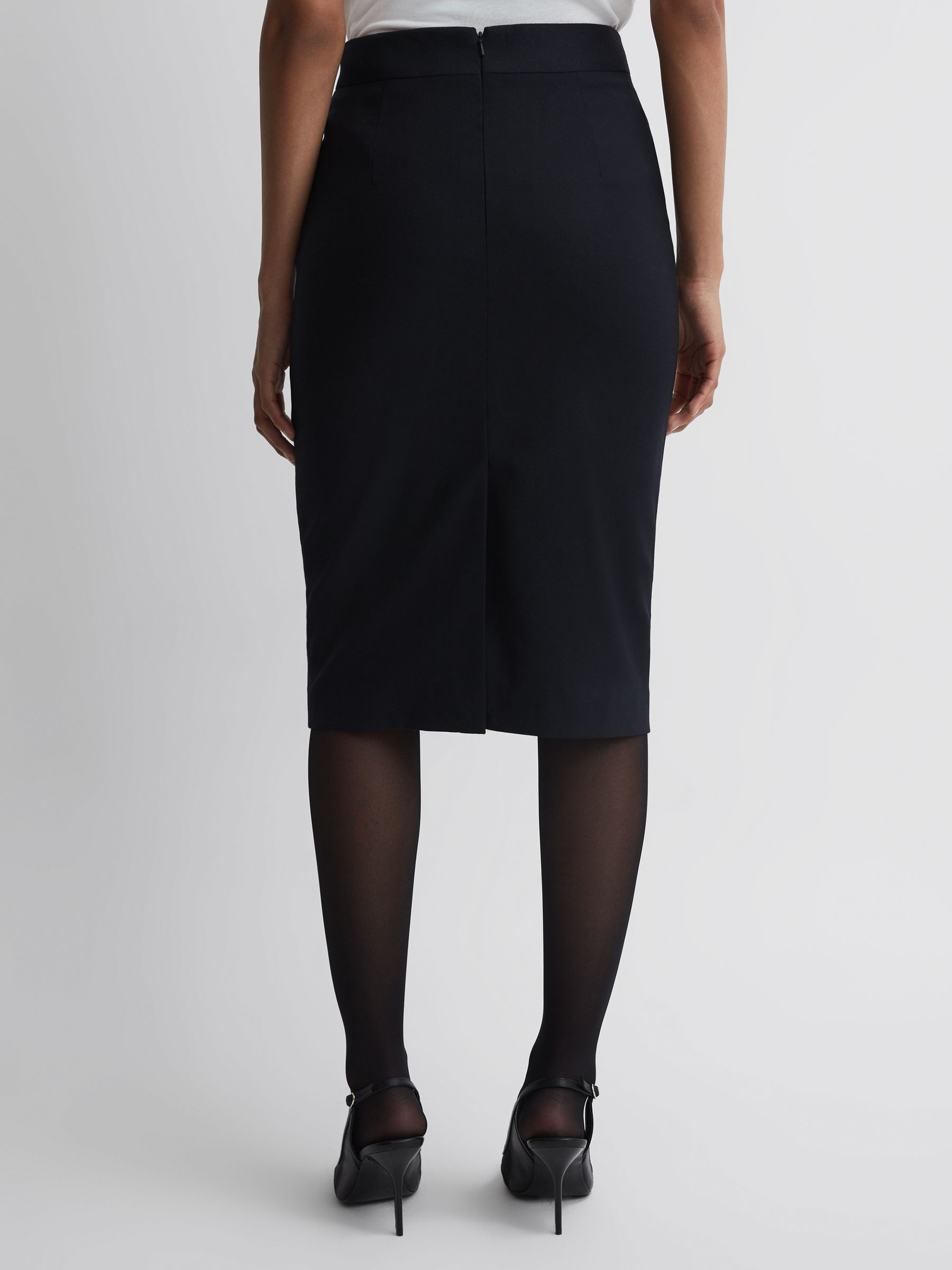 Tailored Pencil Skirt in Navy