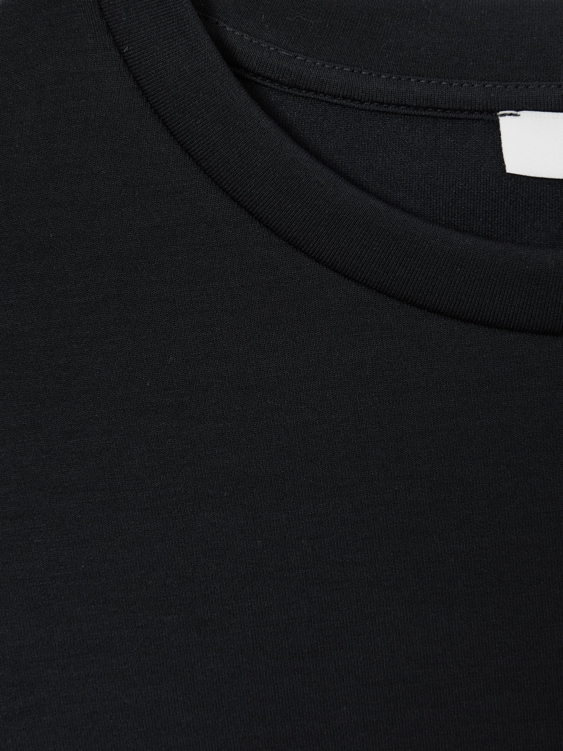 Interlock Jersey Crew Neck T-Shirt in Navy Blue