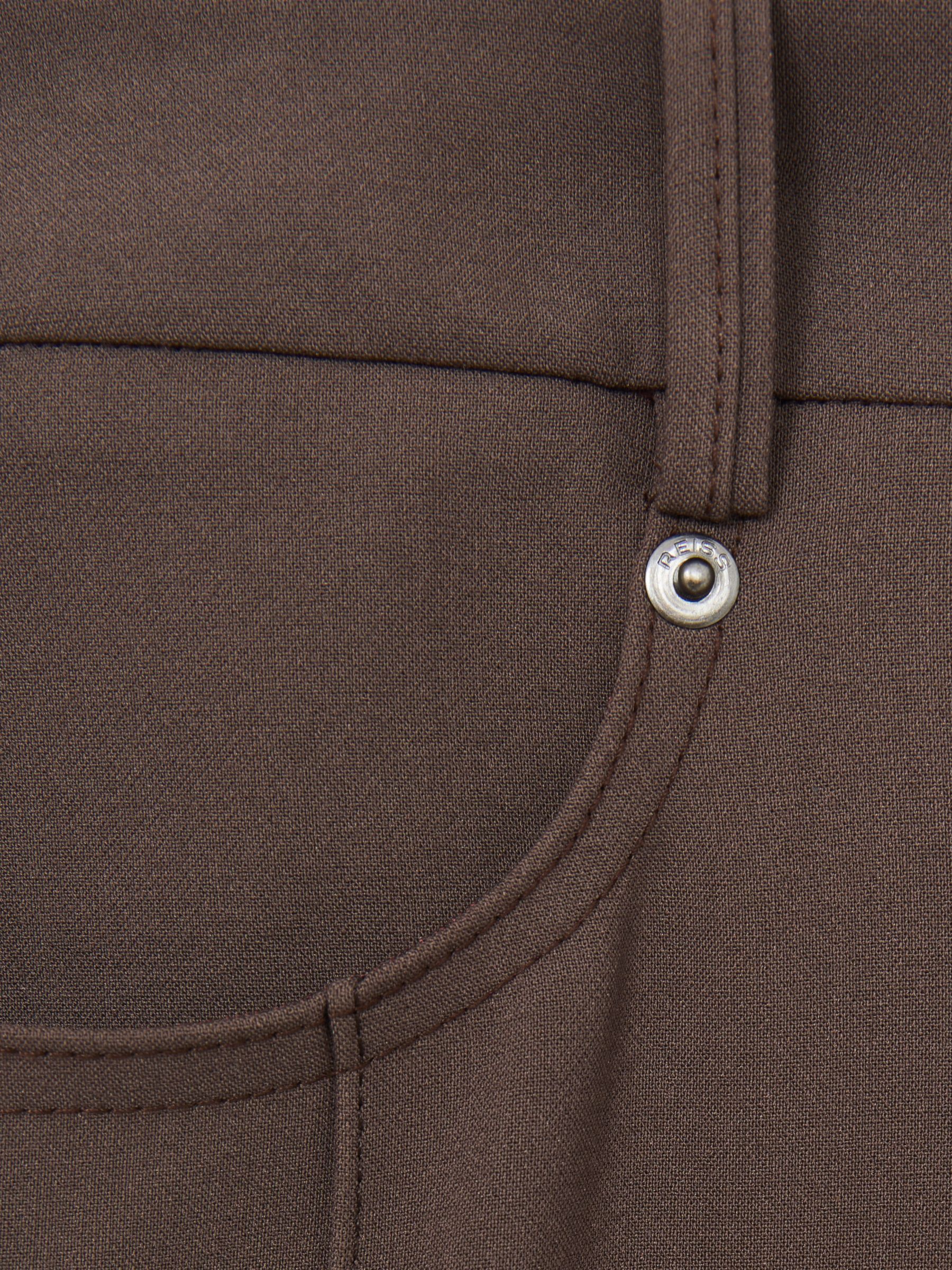 Petite Palazzo Tailored Trousers in Mink Neutral