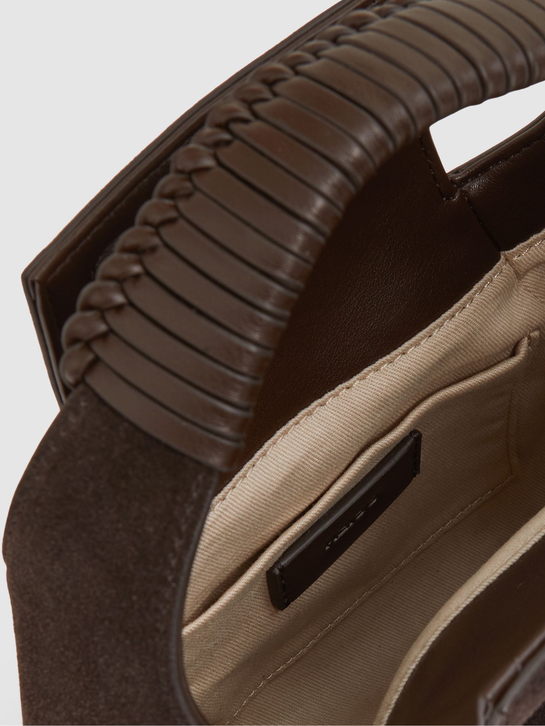 Suede Crossbody Bag in Chocolate