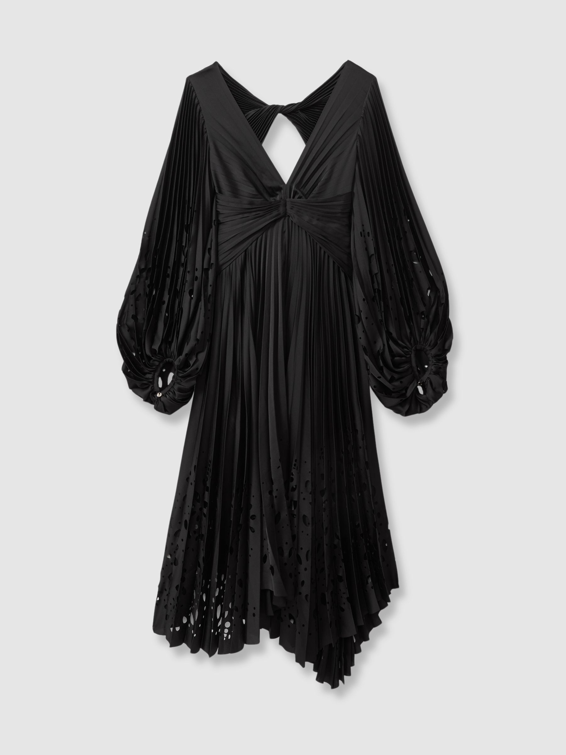 Acler Balloon Sleeve Midi Dress in Black