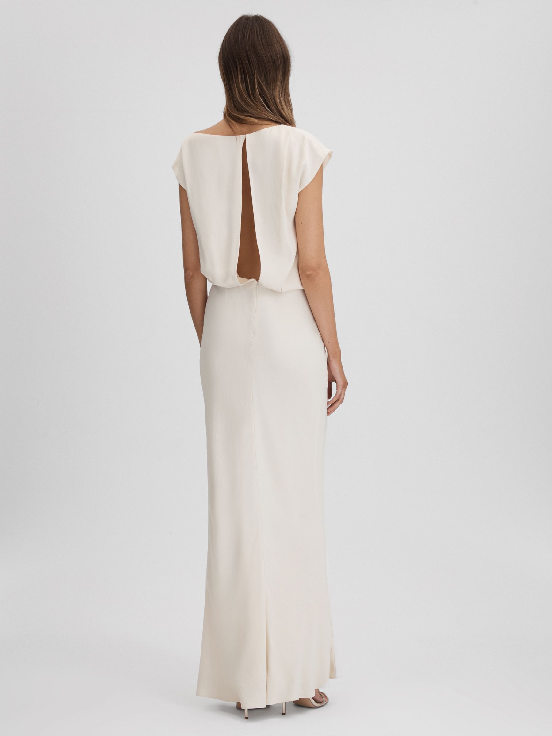 Draped Maxi Dress in Ivory
