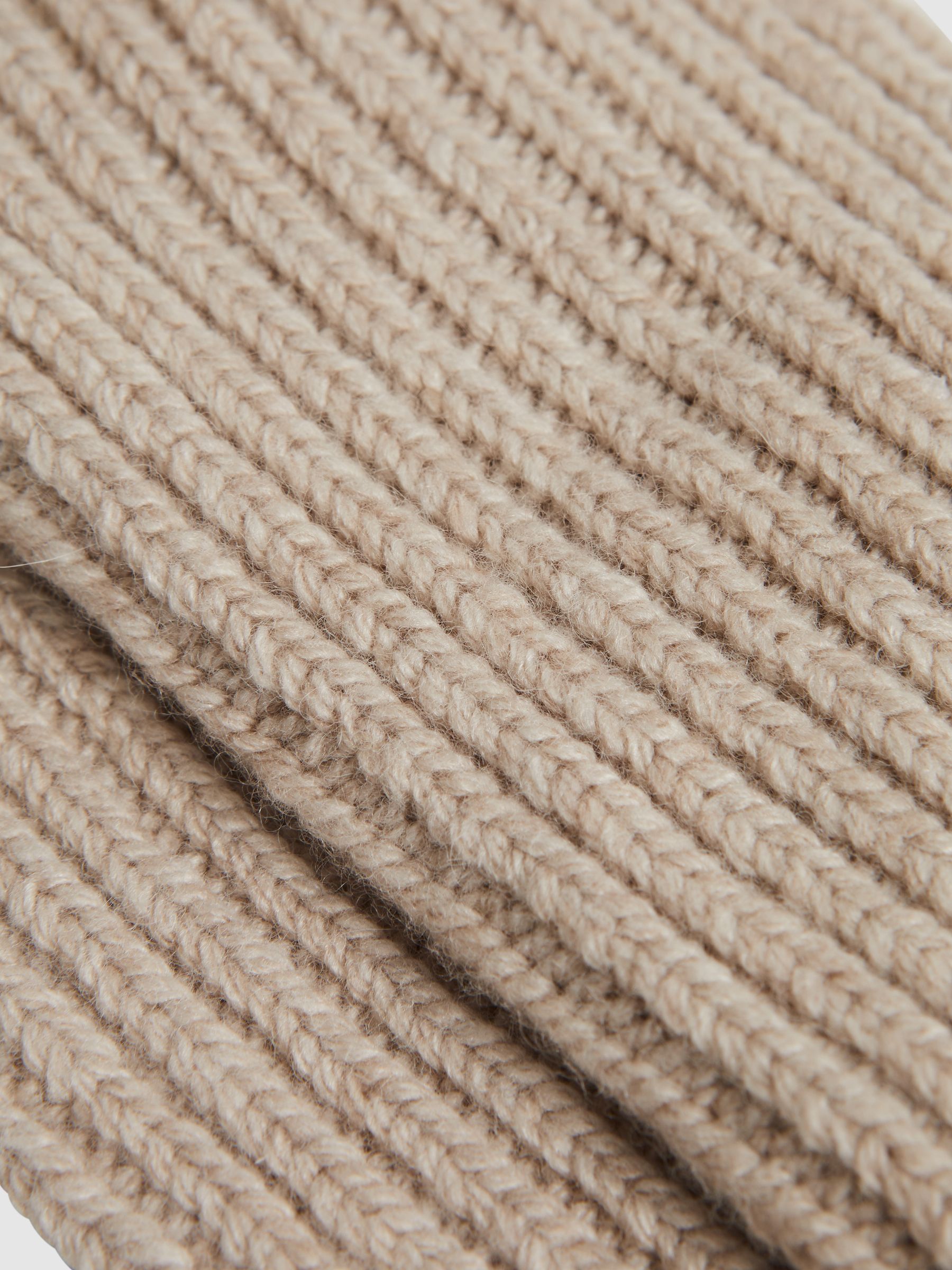 Rib-Knit Socks With Cashmere in Oatmeal