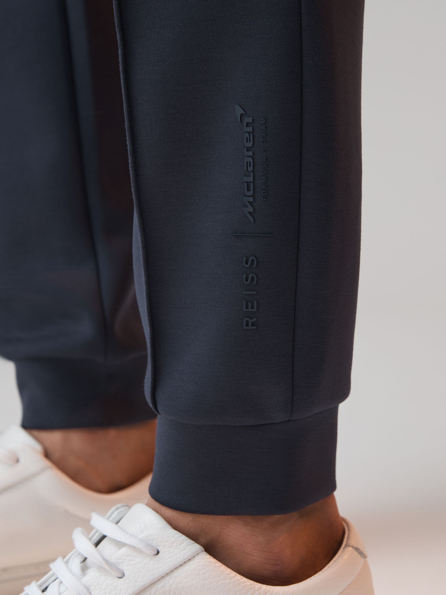 McLaren F1 Interlock Jersey Drawstring Joggers in Airforce Blue