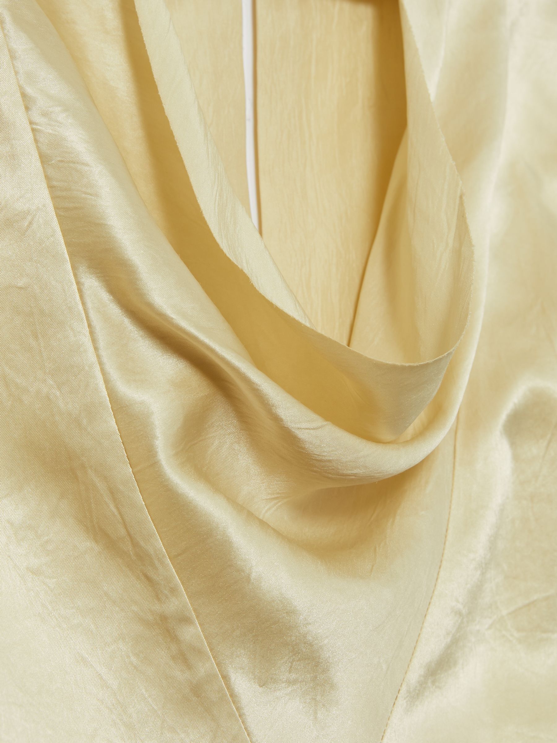 Satin Cowl-Neck Top in Cream