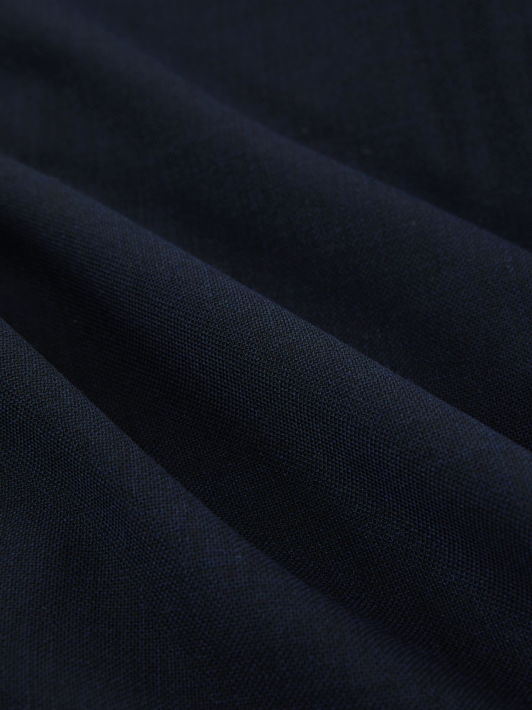 Double-Breasted Textured Suit Blazer Slim-Fit With Wool in Navy