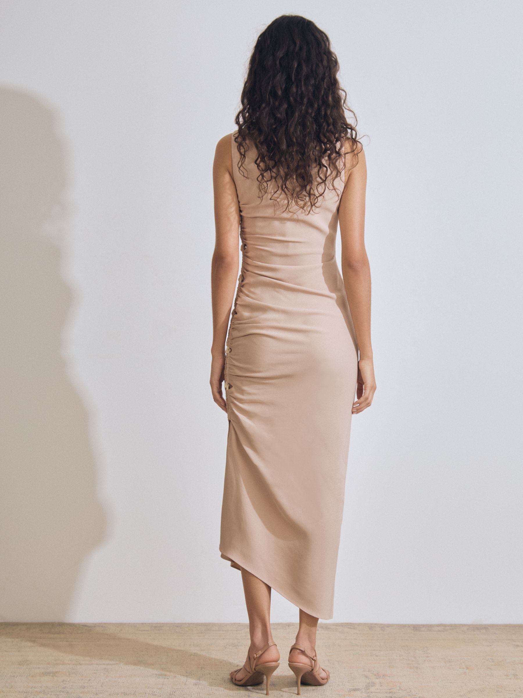 Atelier Cut-Out Rope-Cord Maxi Dress in Neutral