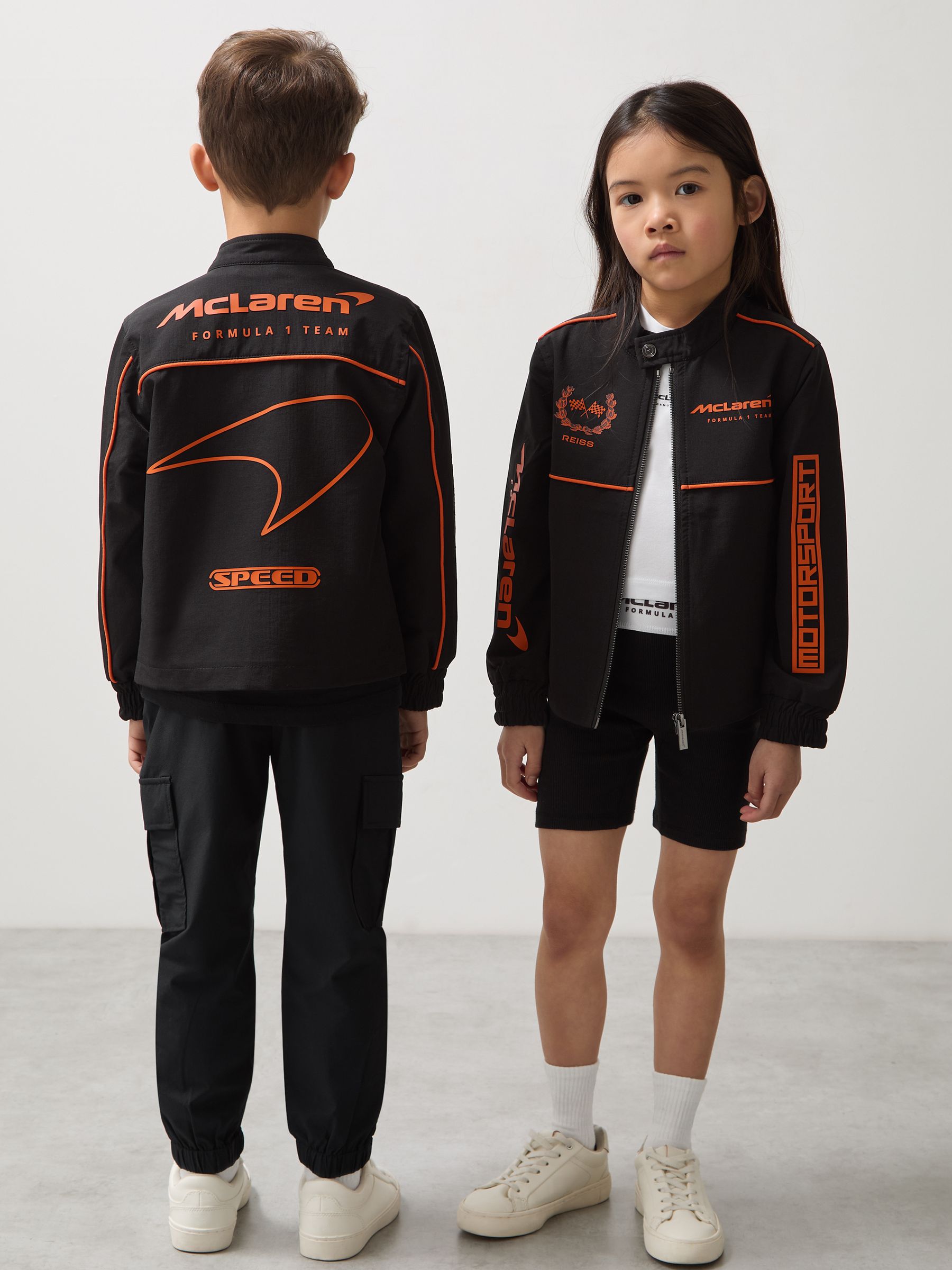 3-9 yrs Unisex Fit McLaren F1 Team Technical Logo Jacket in Black