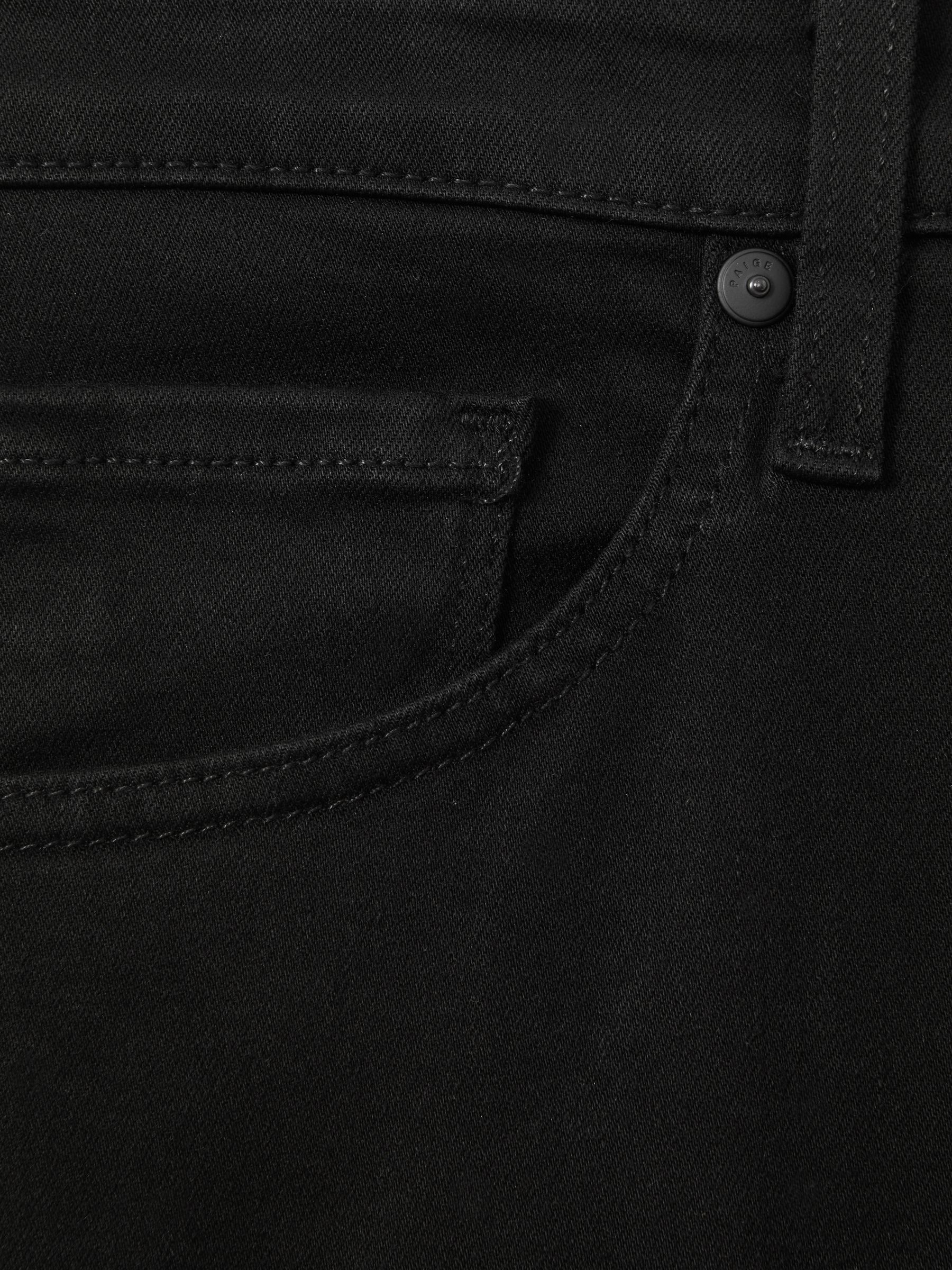 Paige Straight Leg Jeans in Black Shadow