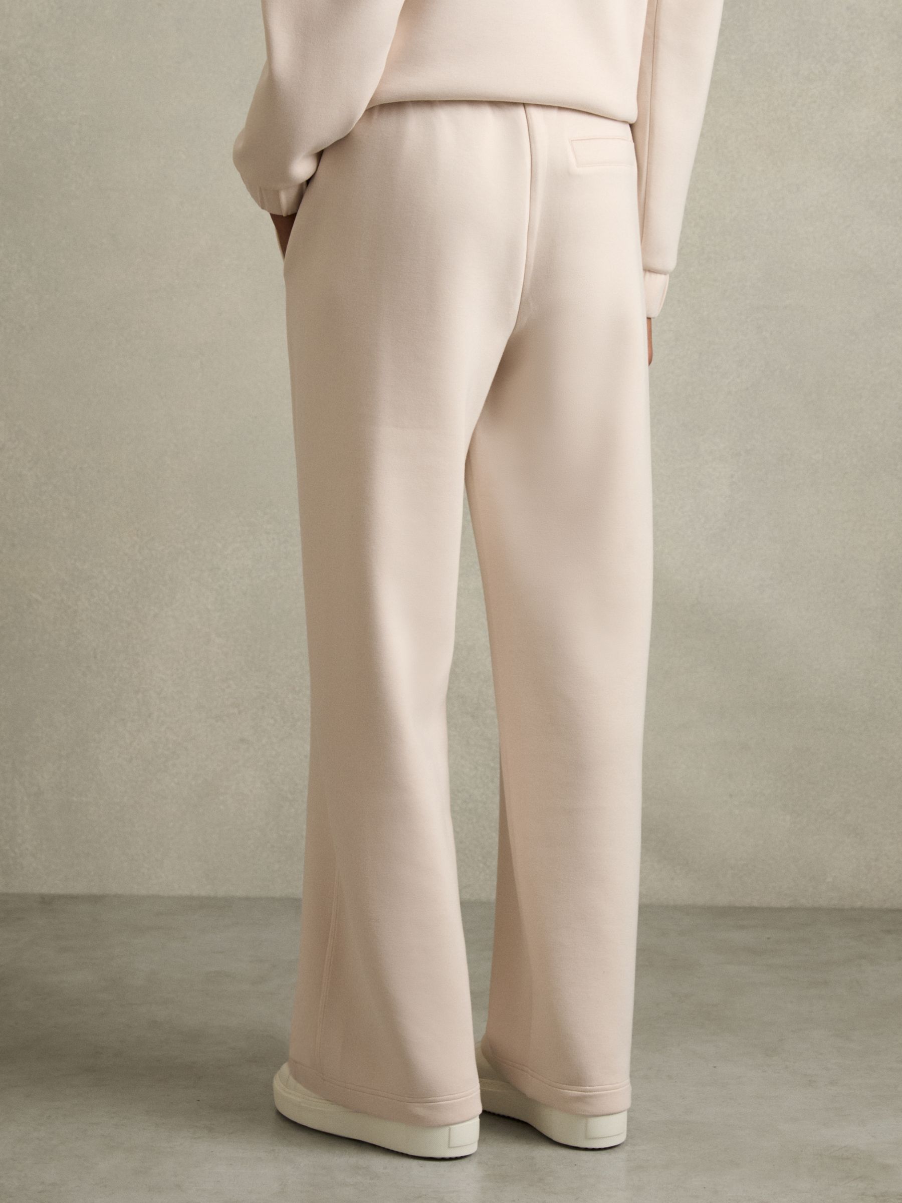 Interlock Wide-Leg Drawstring Joggers in Stone