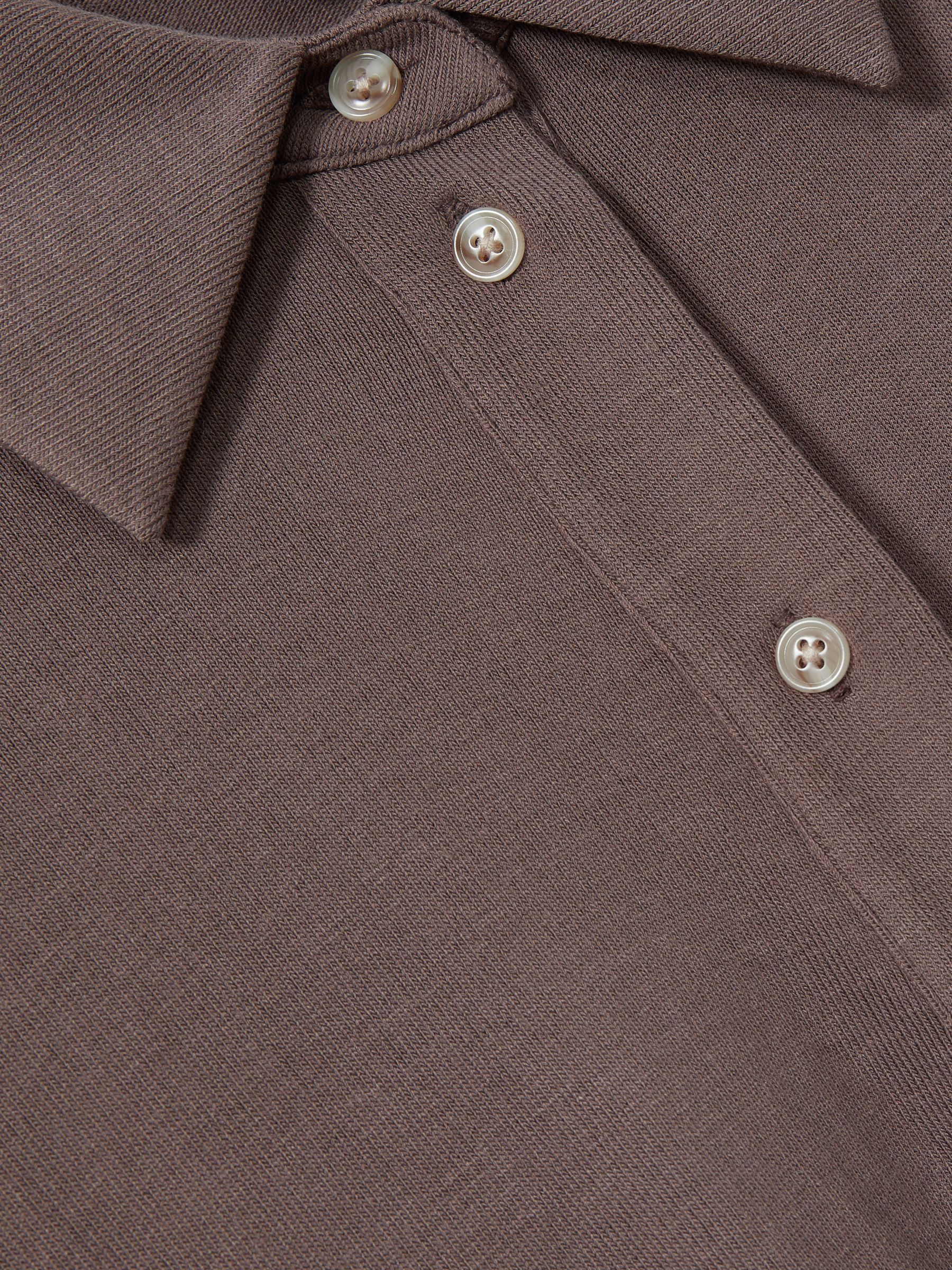 Thermal Jersey Drawstring Jumpsuit in Dark Mink