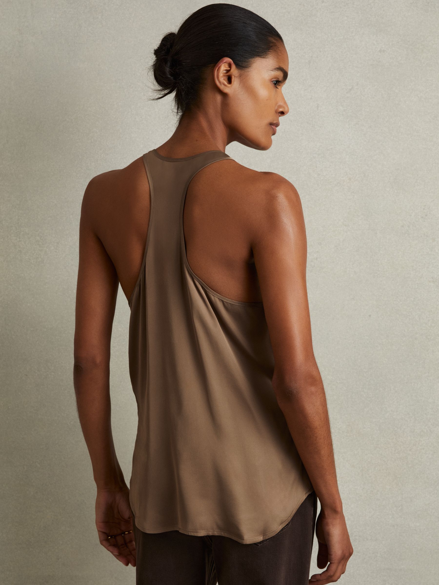 Scoop Neck Vest in Taupe