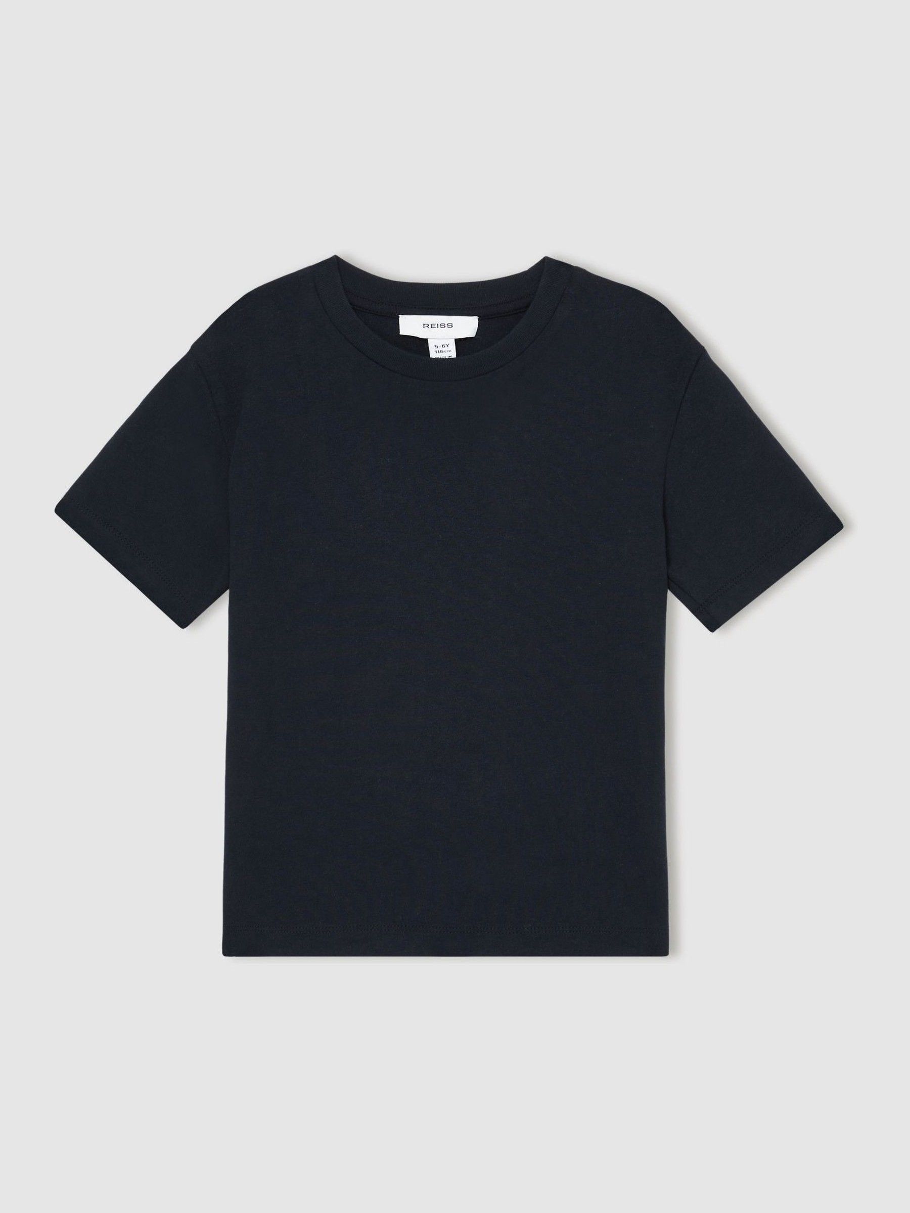 9-13 yrs Cotton Crew-Neck T-Shirt in Navy