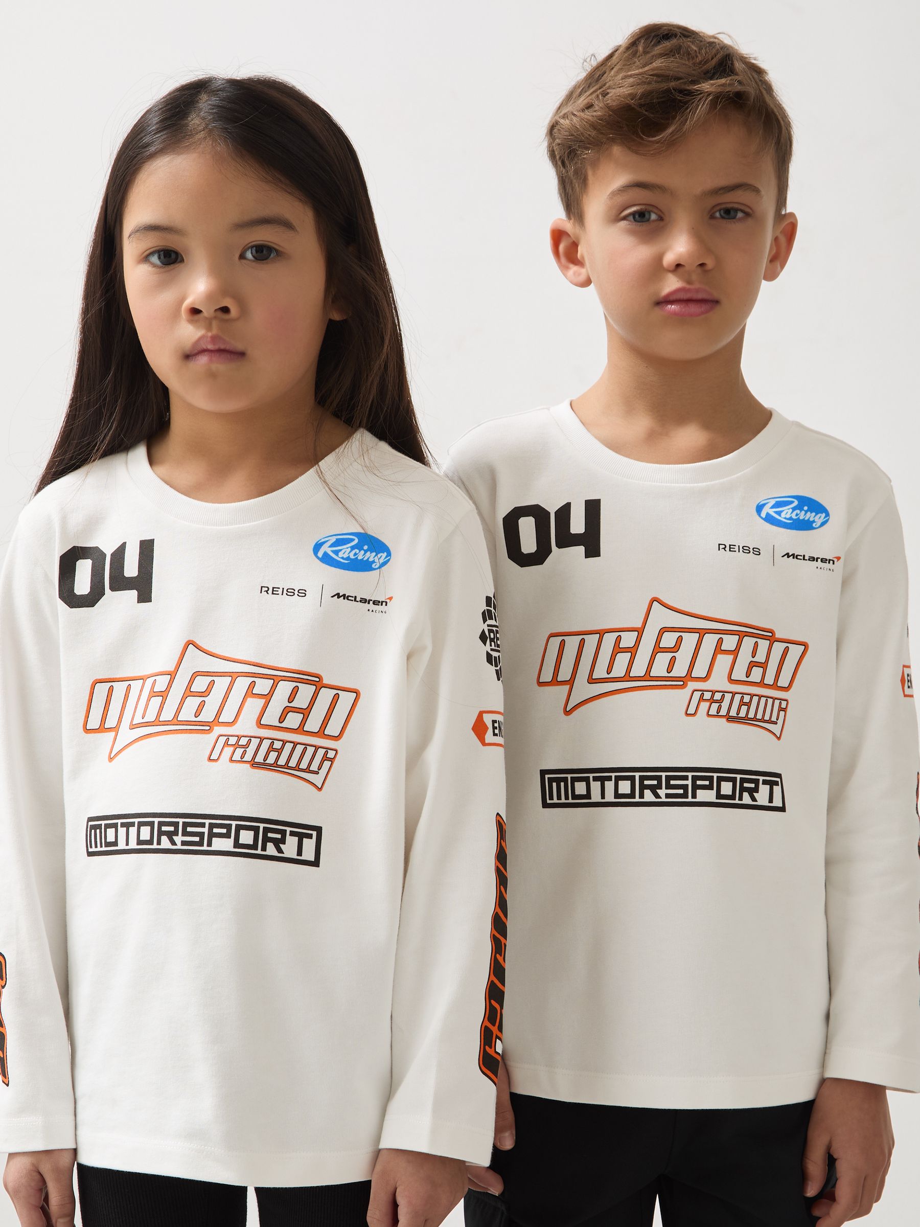9-13 yrs McLaren F1 Team Cotton Logo T-Shirt Unisex Fit in White