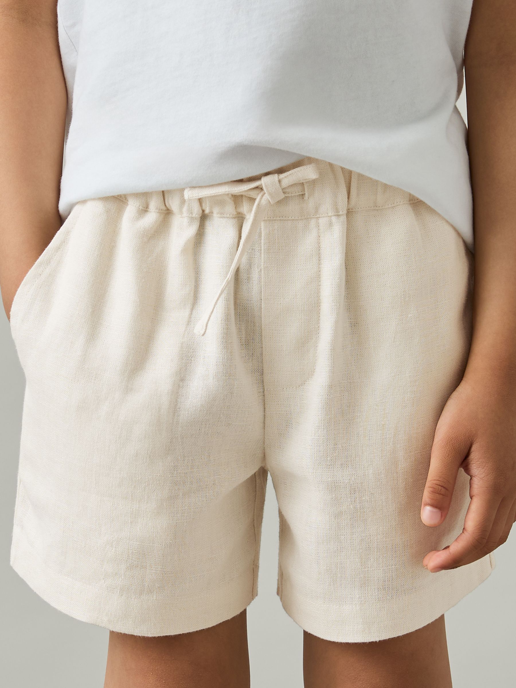 3-9 yrs Drawstring Shorts in Stone