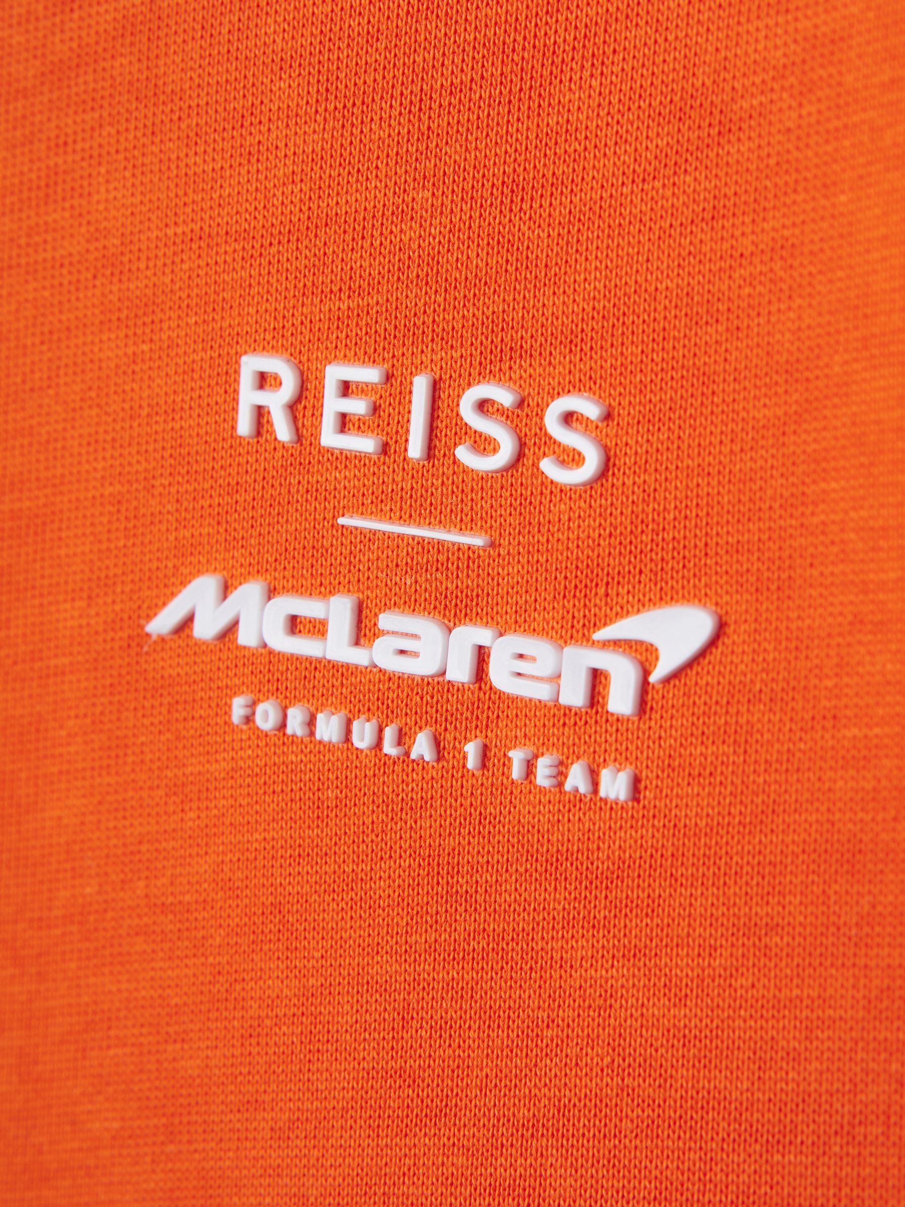 McLaren F1 Oversized Cotton Crew Neck T-Shirt in Papaya