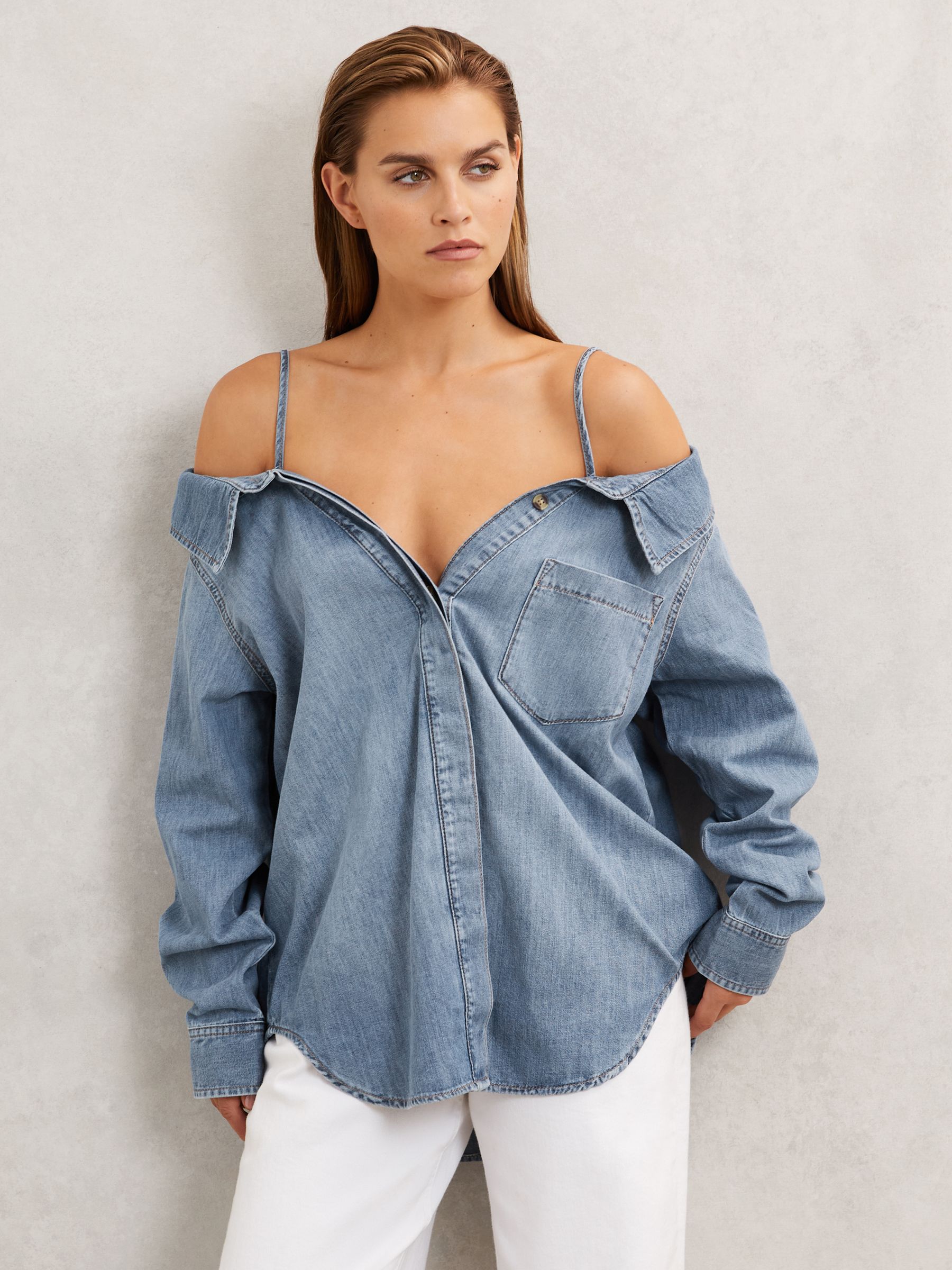 100% Cotton Shirt in Indigo Blue