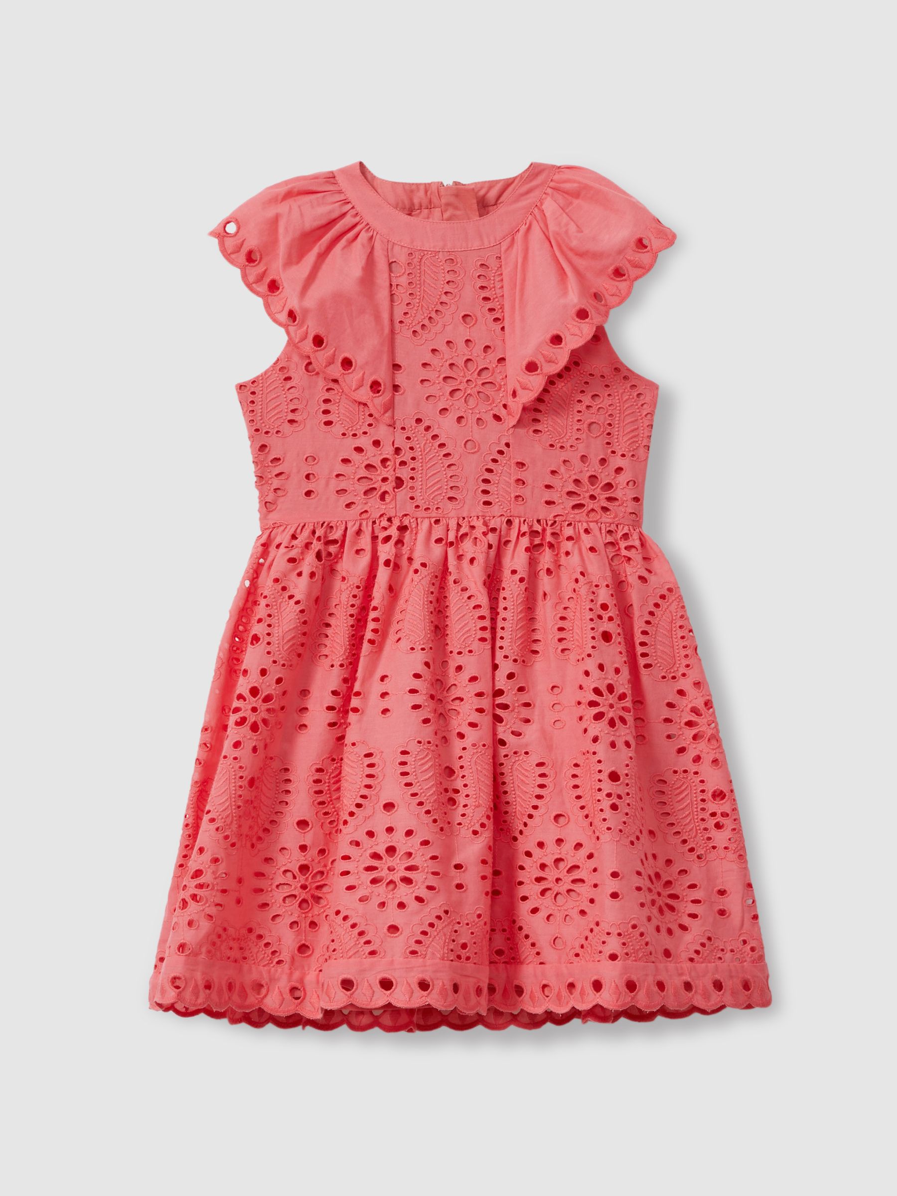 4-9 yrs Cotton Broderie Dress in Pink