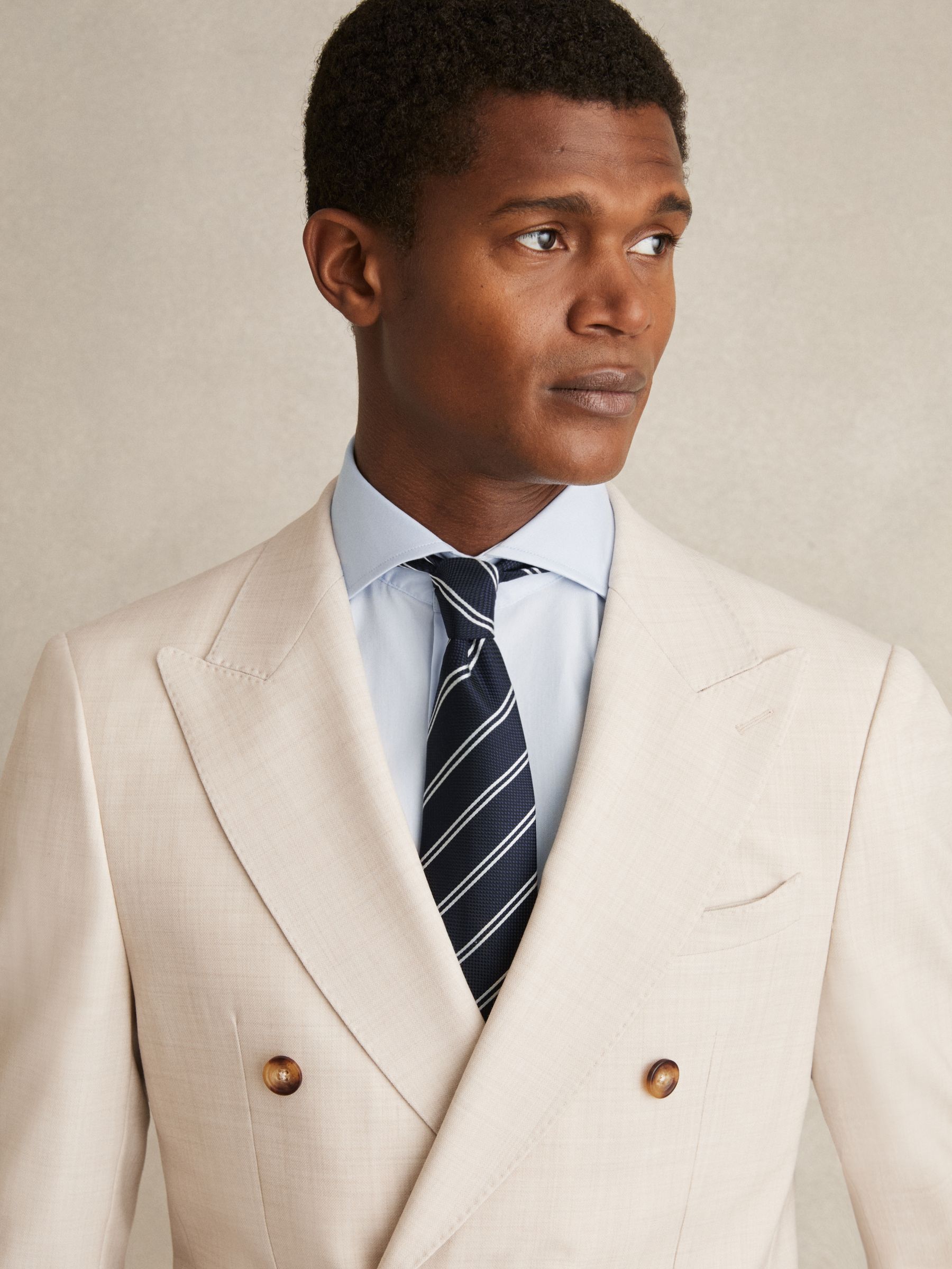 Slim Fit Cotton-Twill Two-Fold Shirt Slim-Fit in Soft Blue