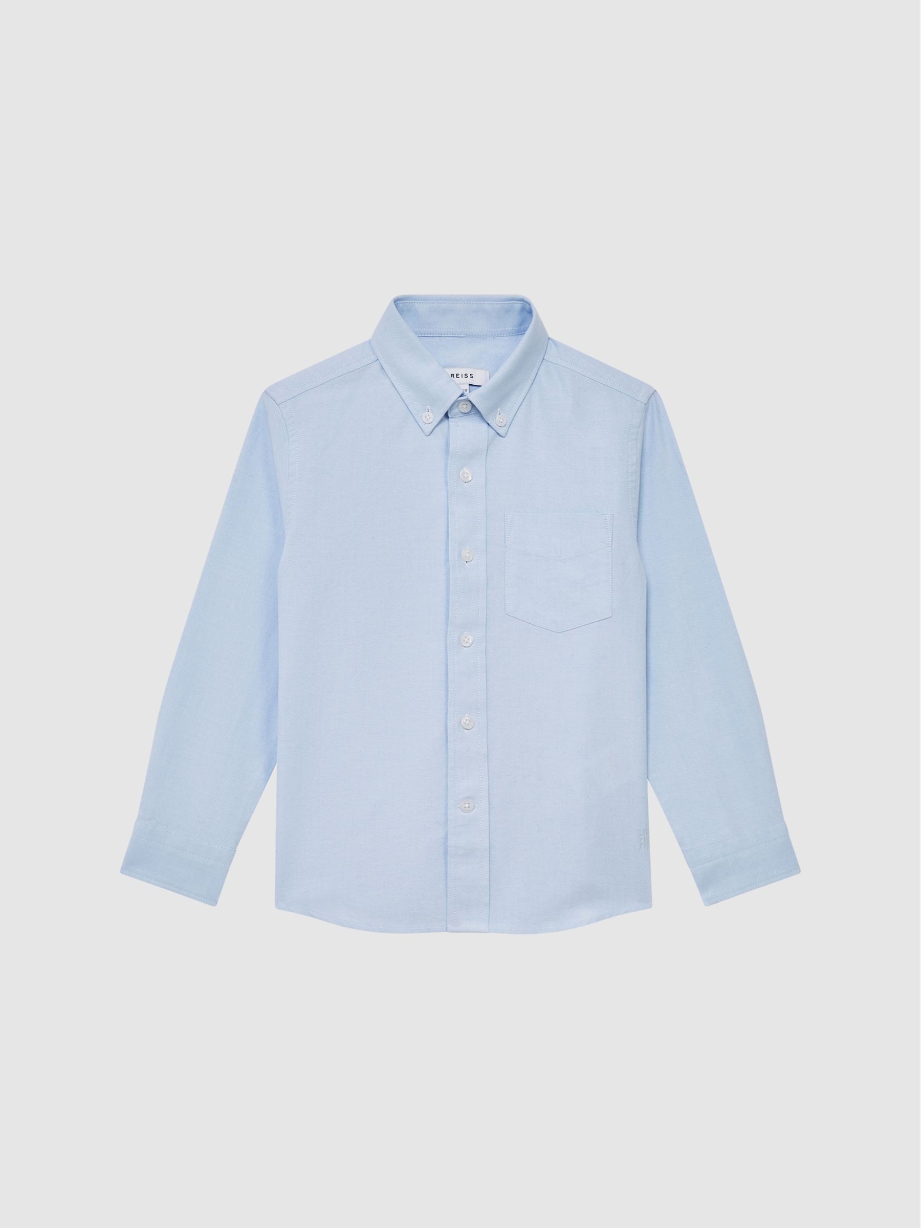 3-9 yrs Button Down Oxford Shirt in Soft Blue