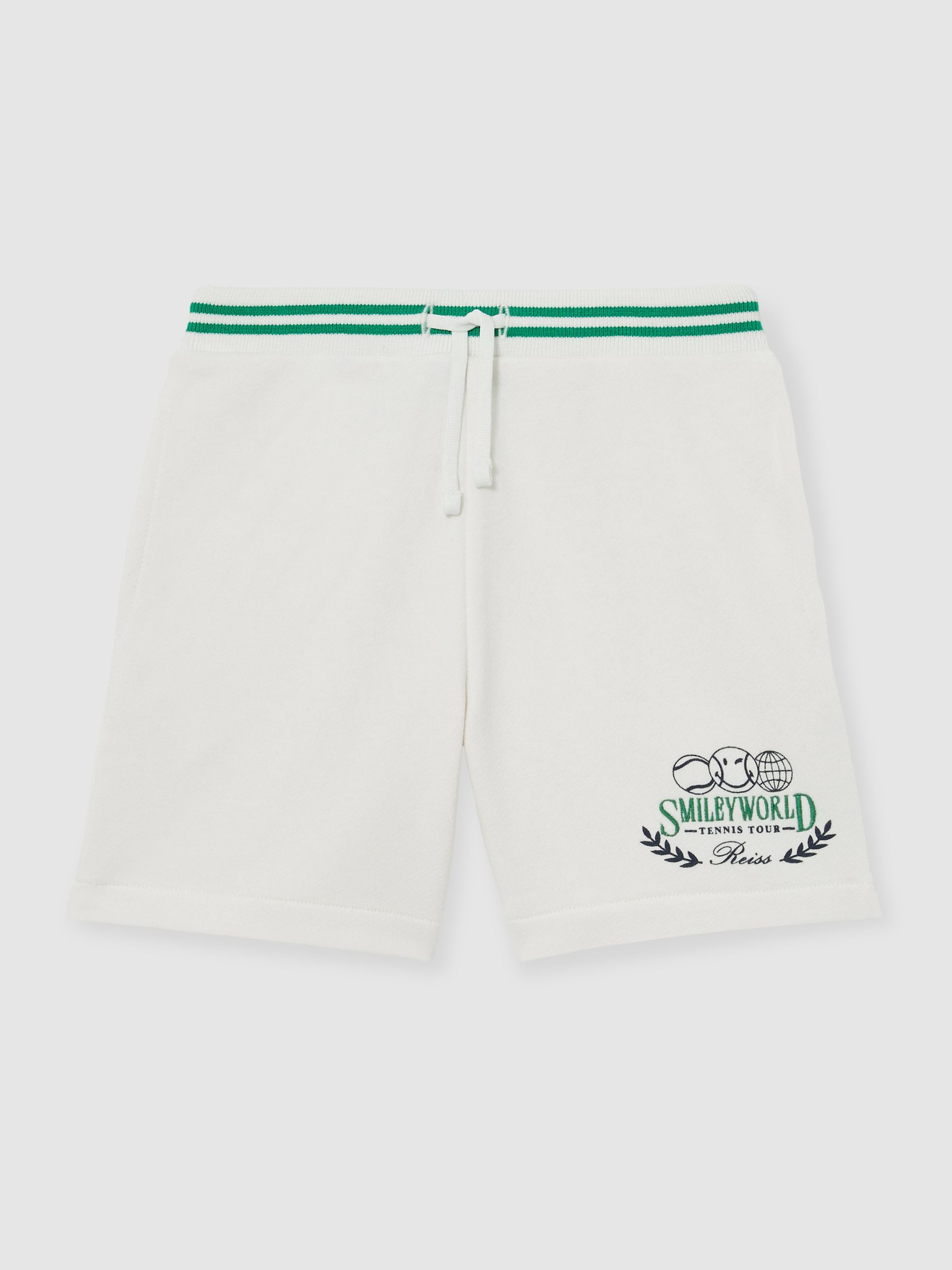 9-13 yrs SmileyWorld | Reiss Drawstring Shorts Unisex Fit in White