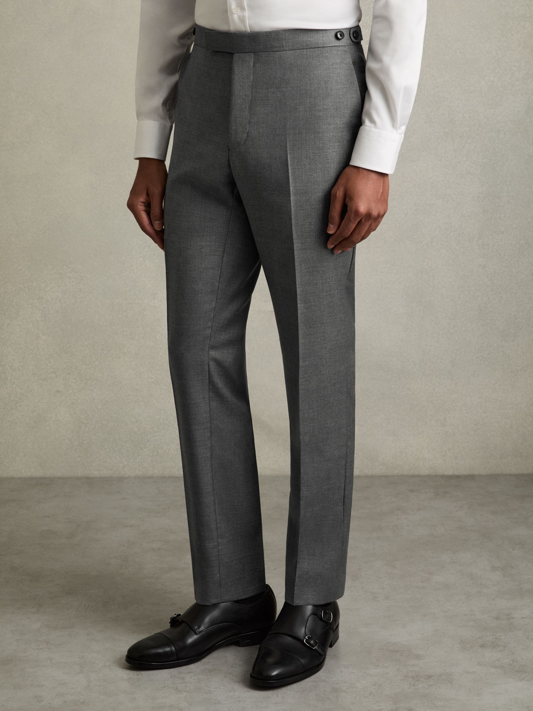 Slim-Fit Wool Suit Trousers in Grey