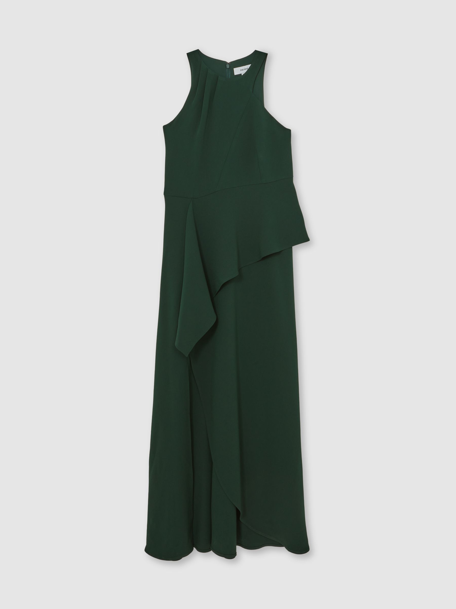 Petite Ruffled Slash-Detail Maxi Dress in Green