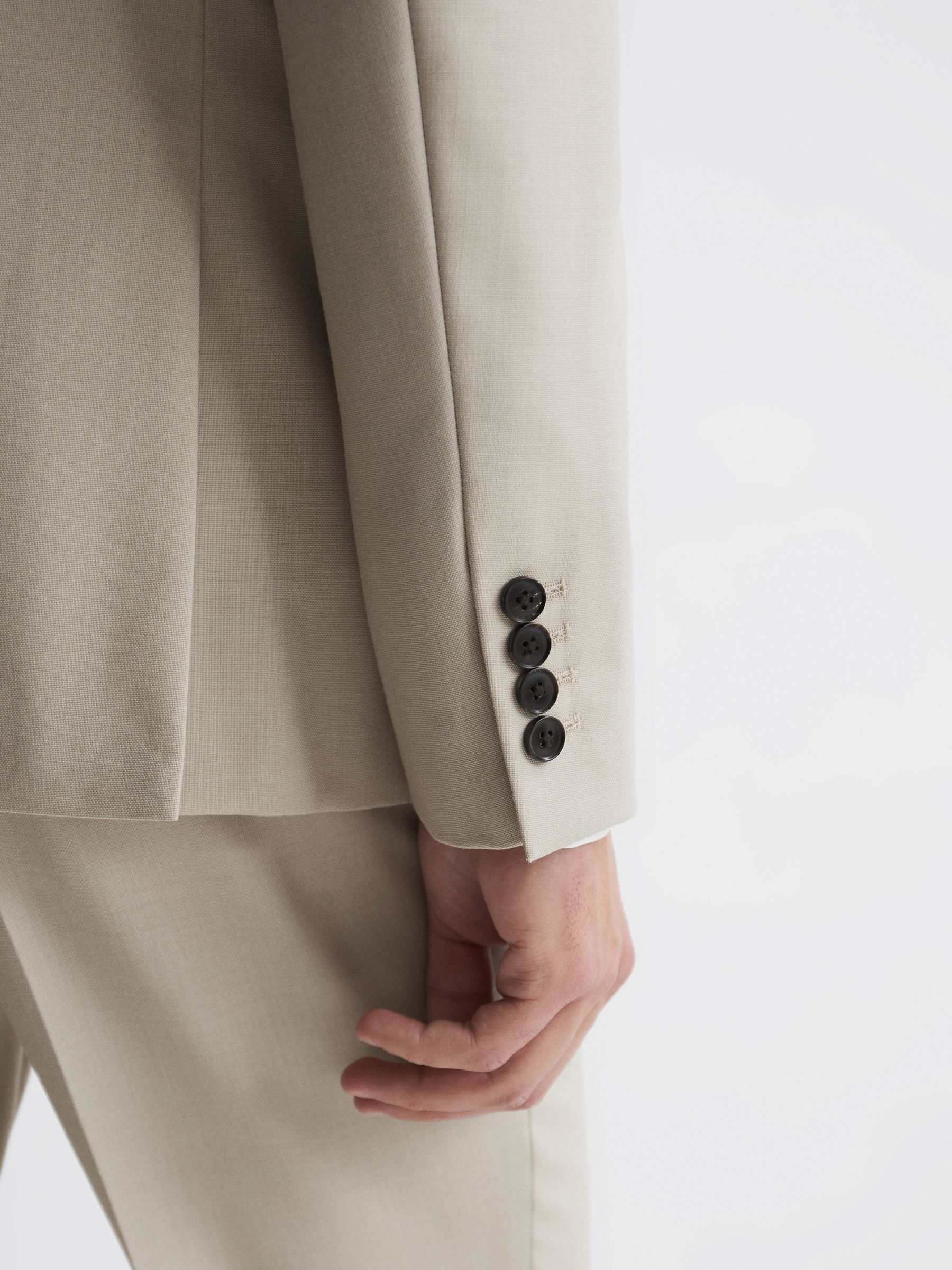 Fine Stone Modern Fit Single Breasted Wool Blazer