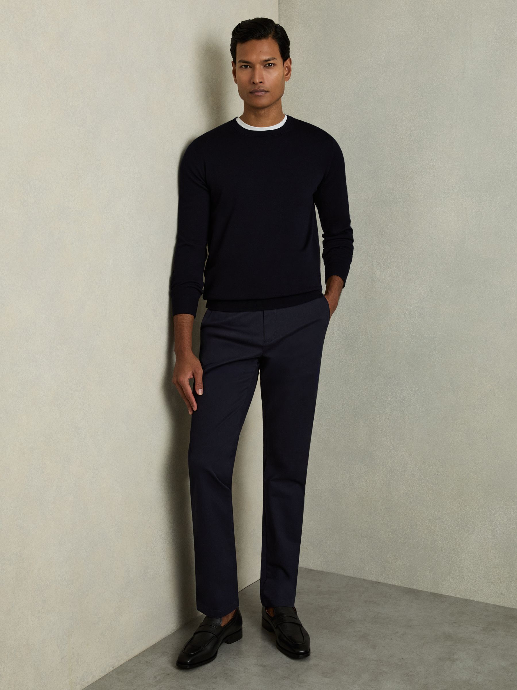 Pack of Two Merino Wool Jumpers in Navy