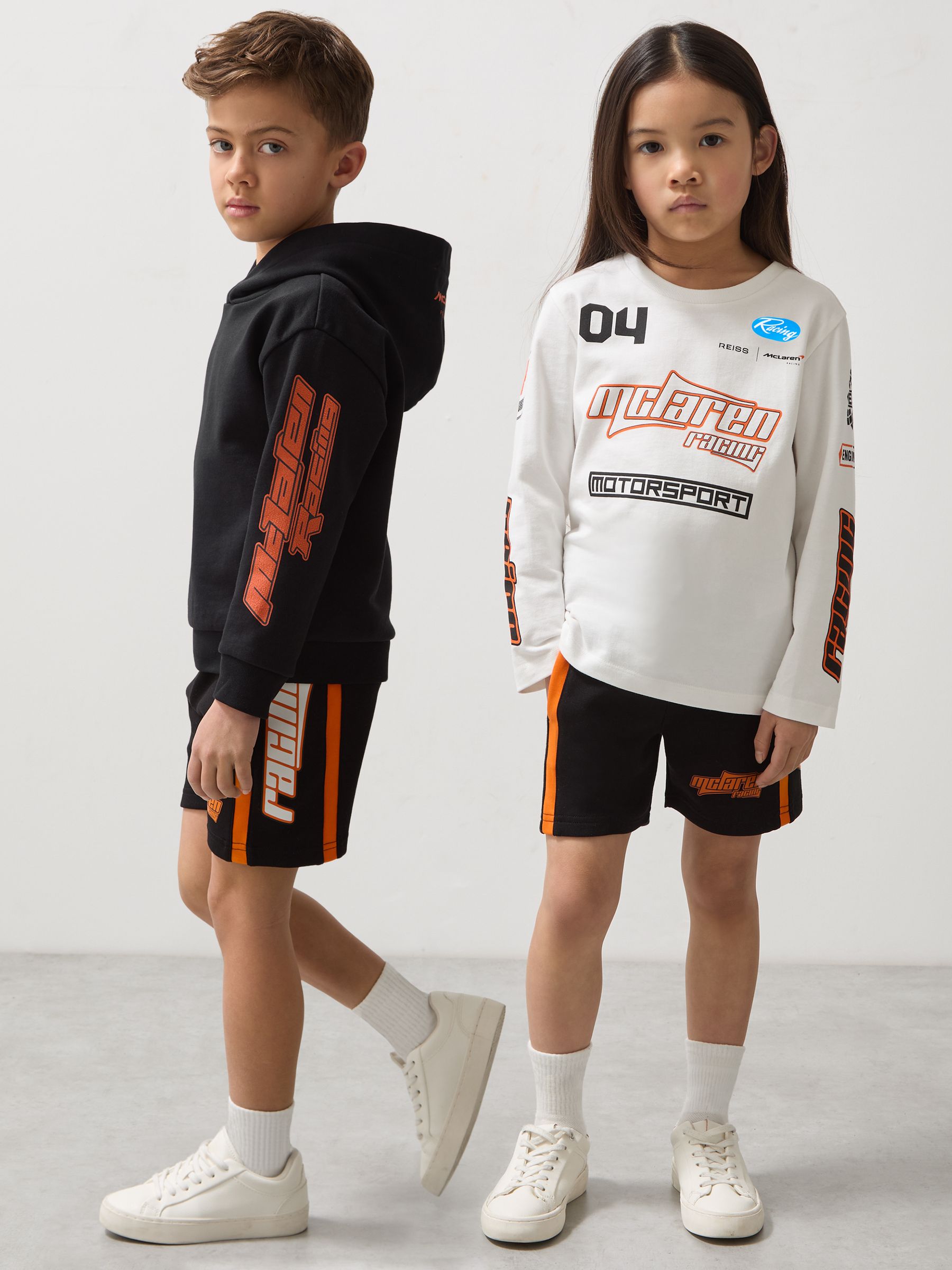 3-9 yrs McLaren F1 Team Drawstring Shorts Unisex Fit in Black/Orange